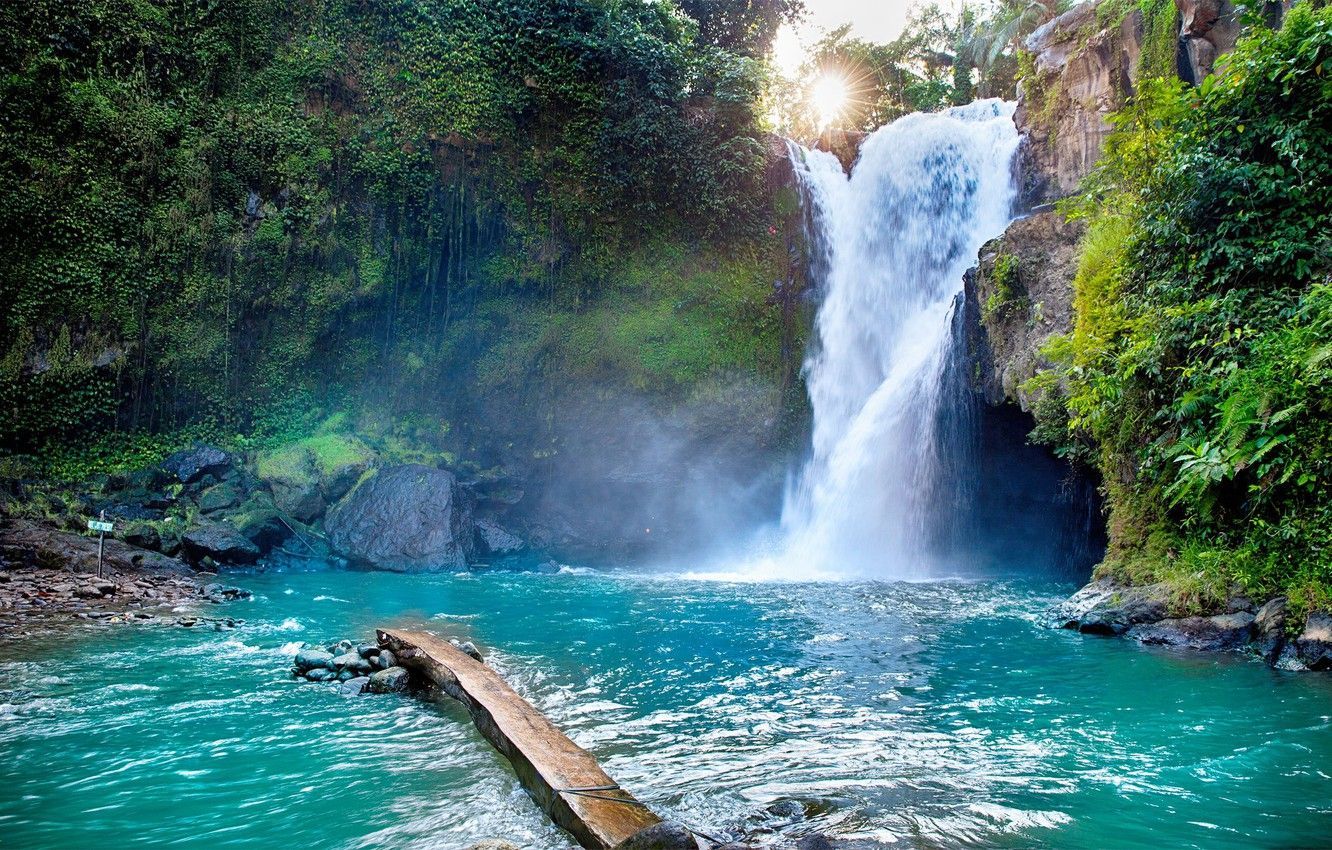  Bali Hintergrundbild 1332x850. Wallpaper water, waterfall, Bali, Tegenungan Waterfall, Tegenungan image for desktop, section природа