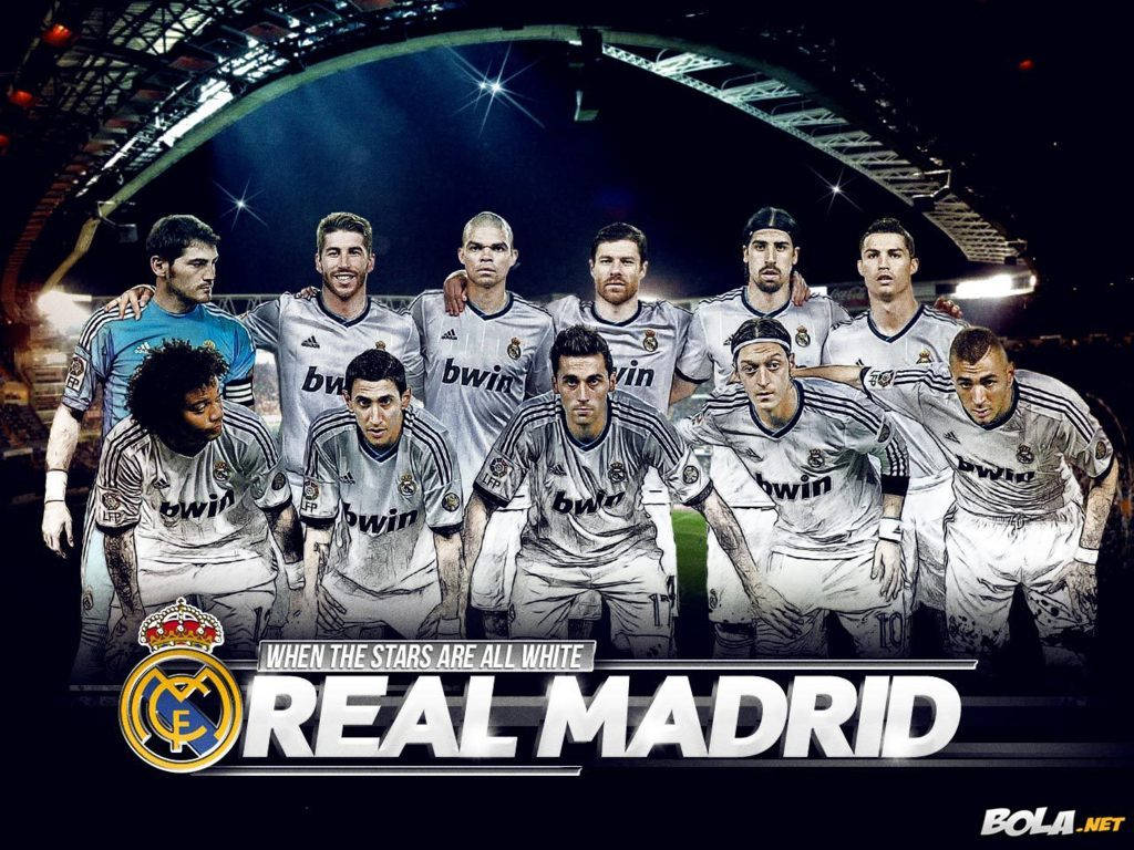 Real Madrid Hintergrundbild 1024x768. Download Real Madrid Football Players Wallpaper