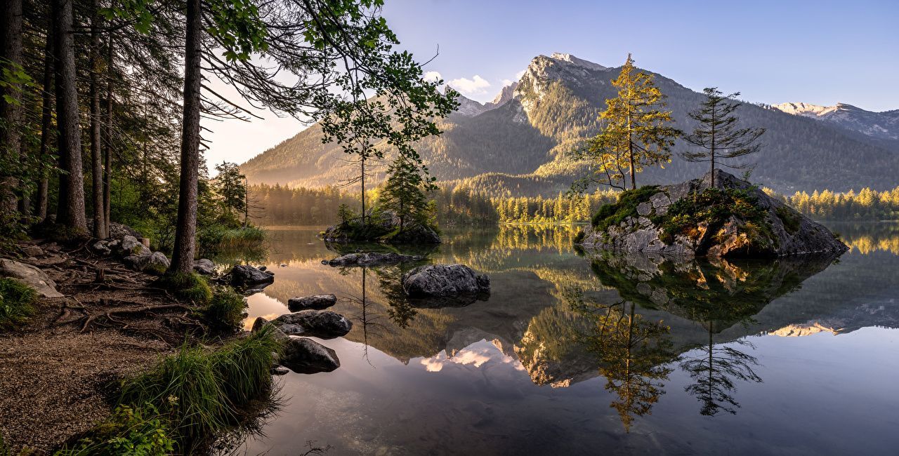  Berge Hintergrundbild 1280x650. Desktop Hintergrundbilder Bayern Alpen Deutschland Berg Natur See