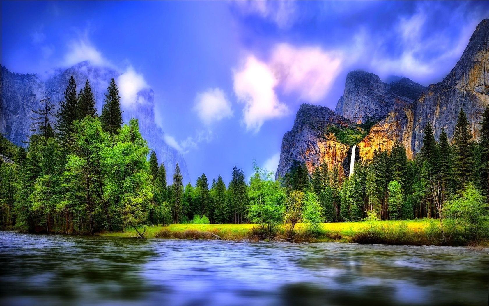  Berge Hintergrundbild 1680x1050. Schöne Landschaft, Fluss, Wald, Wasserfälle, Berge 1920x1200 HD Hintergrundbilder, HD, Bild