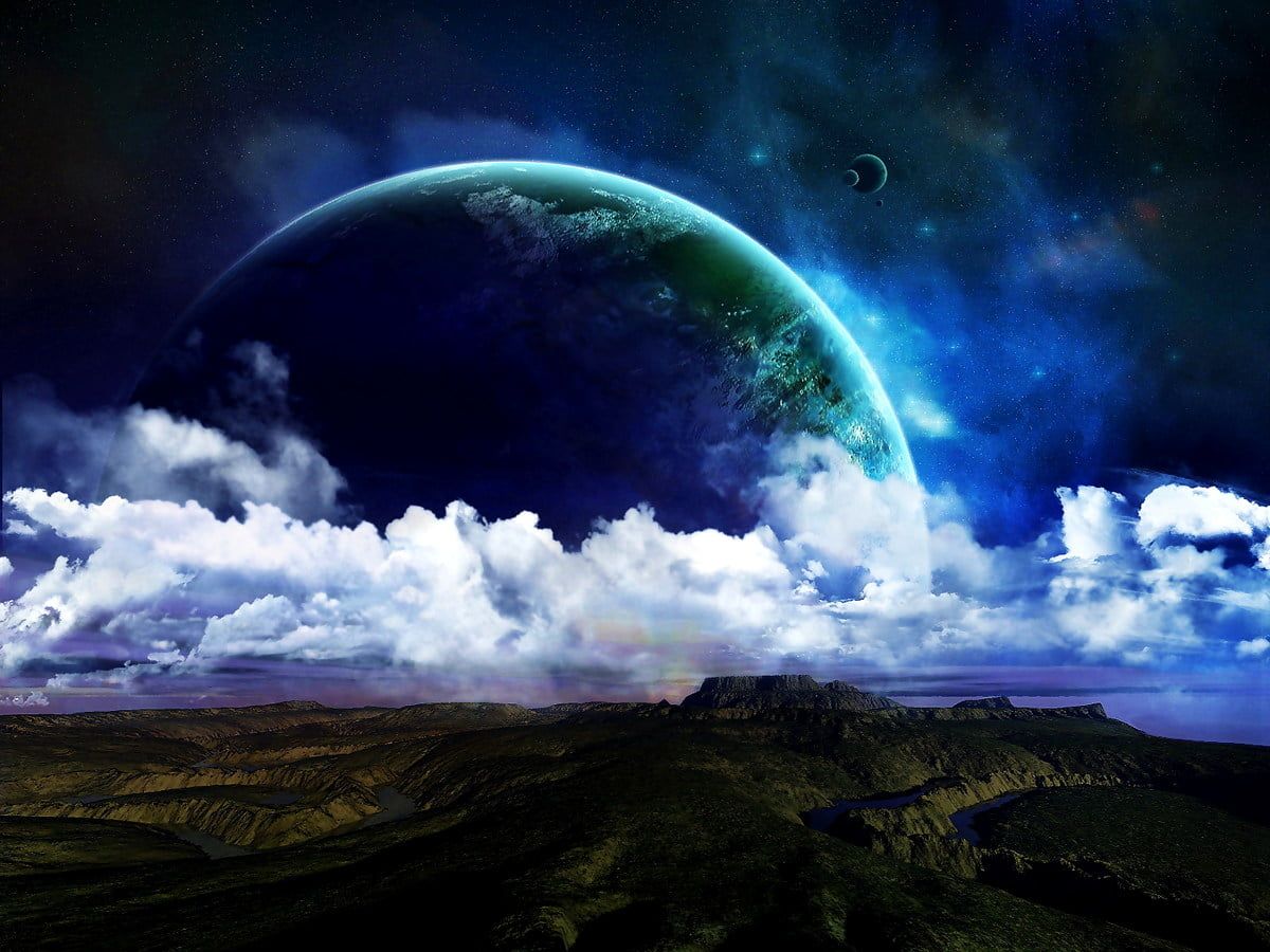  Beste Der Welt Hintergrundbild 1200x900. Minimalistisches Hintergrundbild Weltraum, Wolken, Mond. Download kostenlose Hintergrundbilder