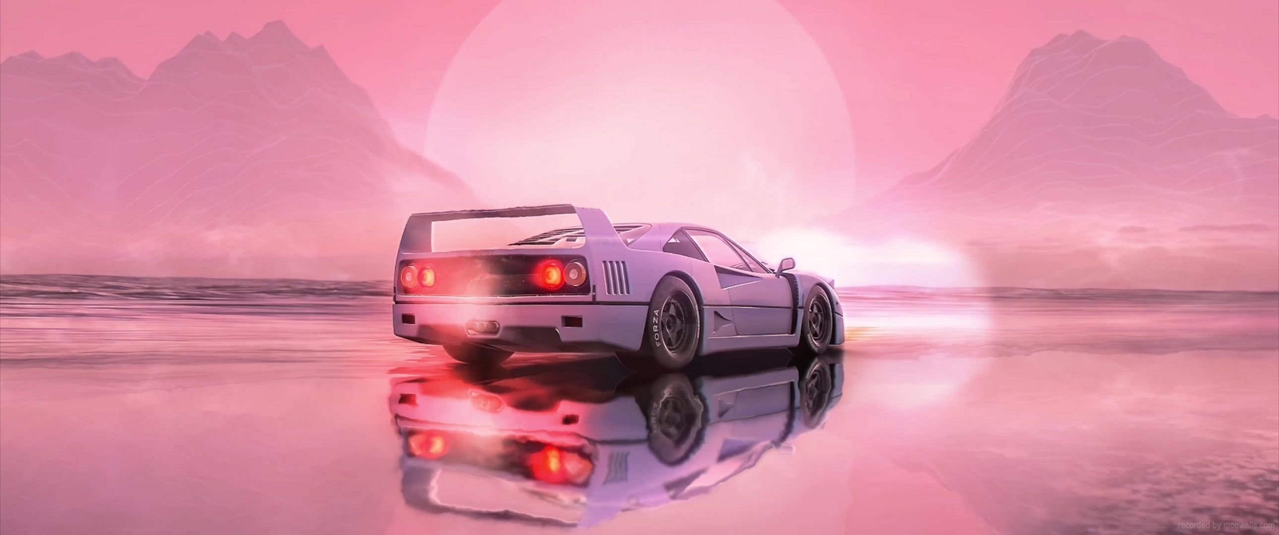 Ferrari Hintergrundbild 2580x1080. Ferrari F40 Forza Horizon 4 Live Wallpaper