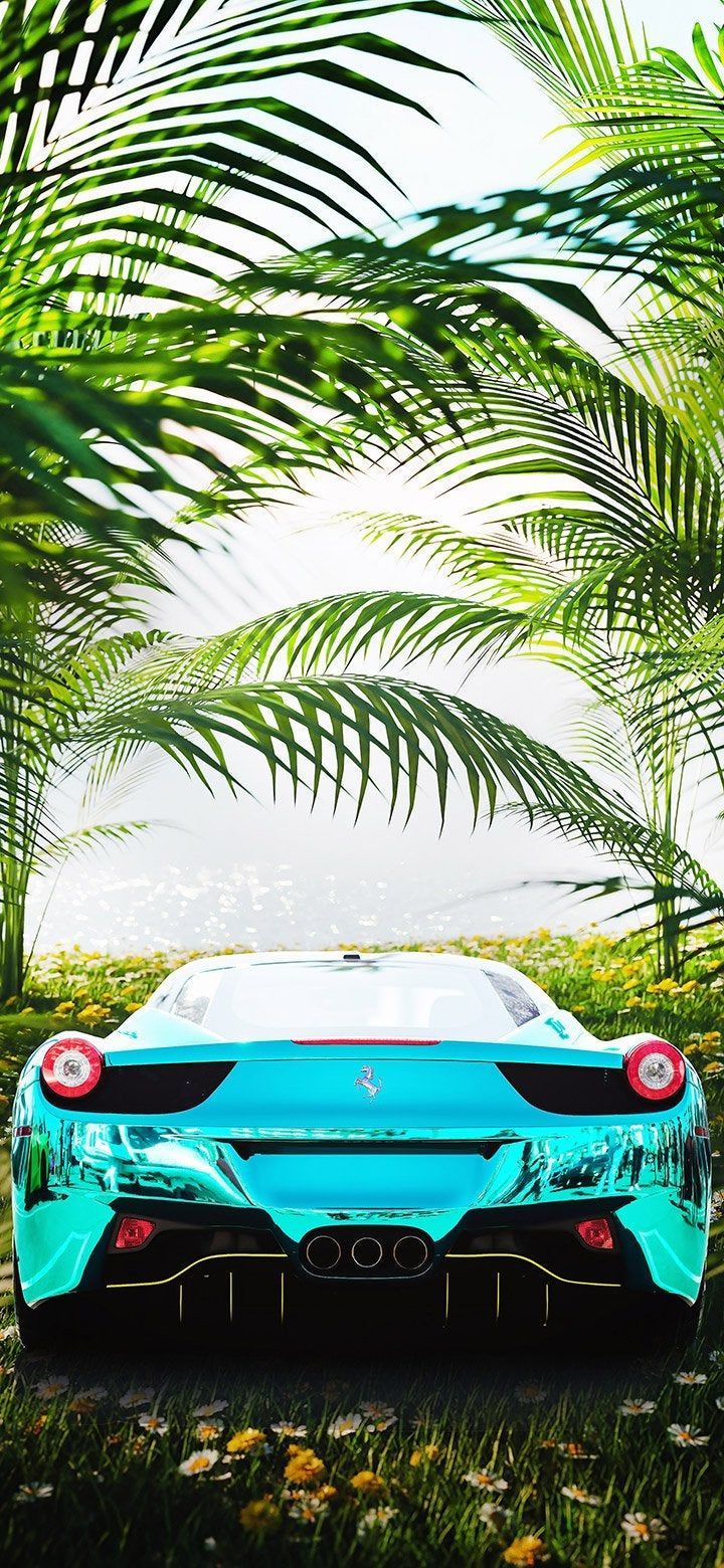 Ferrari Hintergrundbild 720x1560. Ferrari parked in an aesthetic place 4K wallpaper [2610x5655] and [1080x2340]