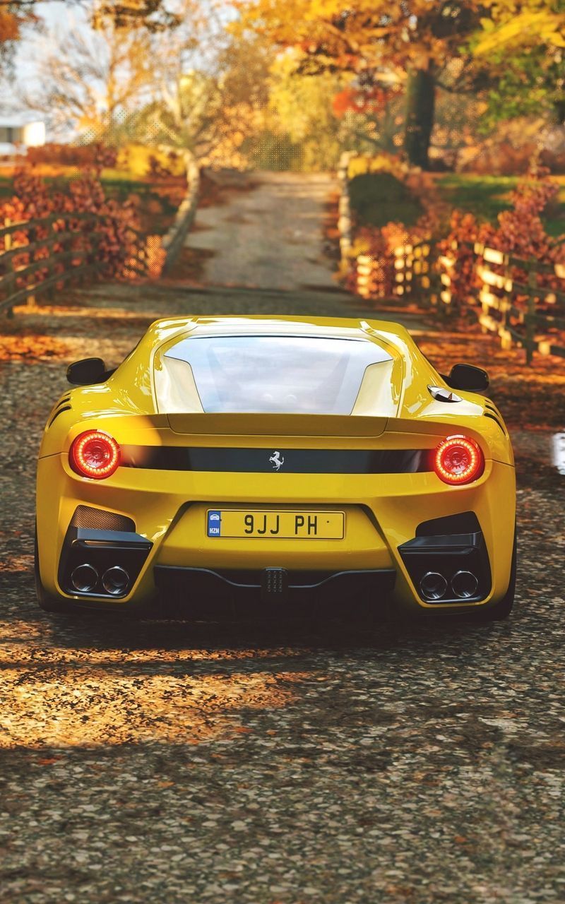 Ferrari Hintergrundbild 800x1280. Yellow Ferrari Wallpaper