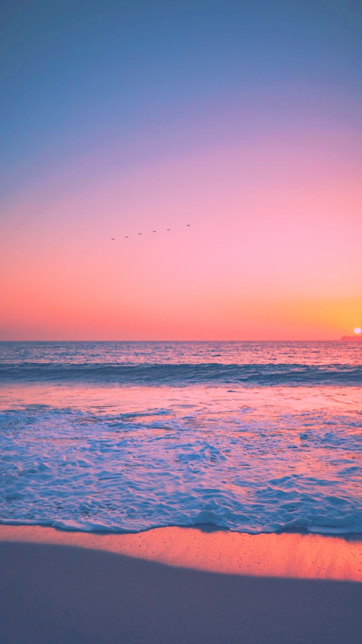  Sonnenuntergang Hintergrundbild 1242x2208. Beautiful. Fondos de pantalla naturaleza, Mural de playa, Fondo de pantalla verano