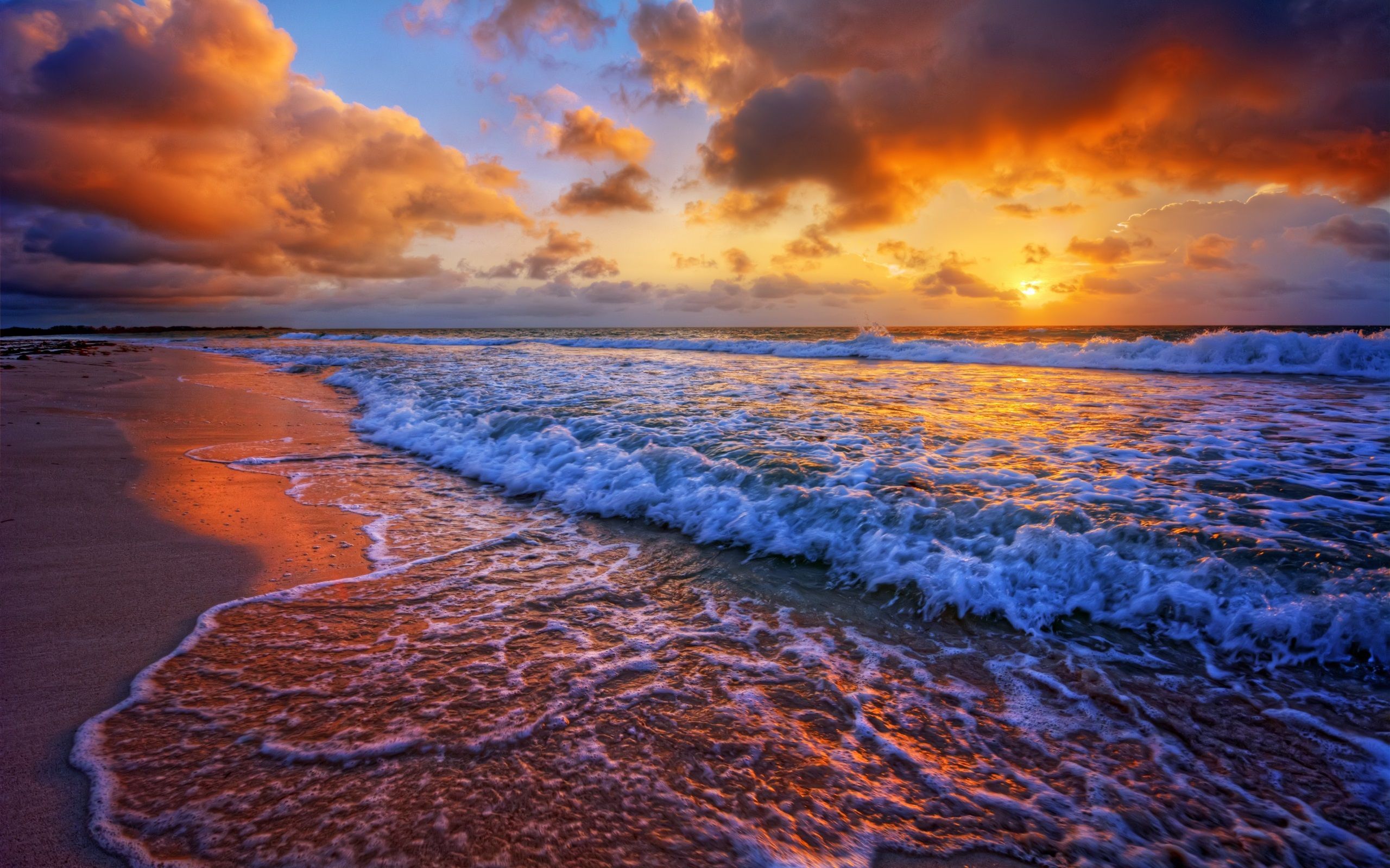  Sonnenuntergang Hintergrundbild 2560x1600. Sonnenuntergang, Meer, Küste, Surfen, Wellen, Wolken Hintergrundbilder. Beach sunset wallpaper, Beach wallpaper, Myrtle beach vacation