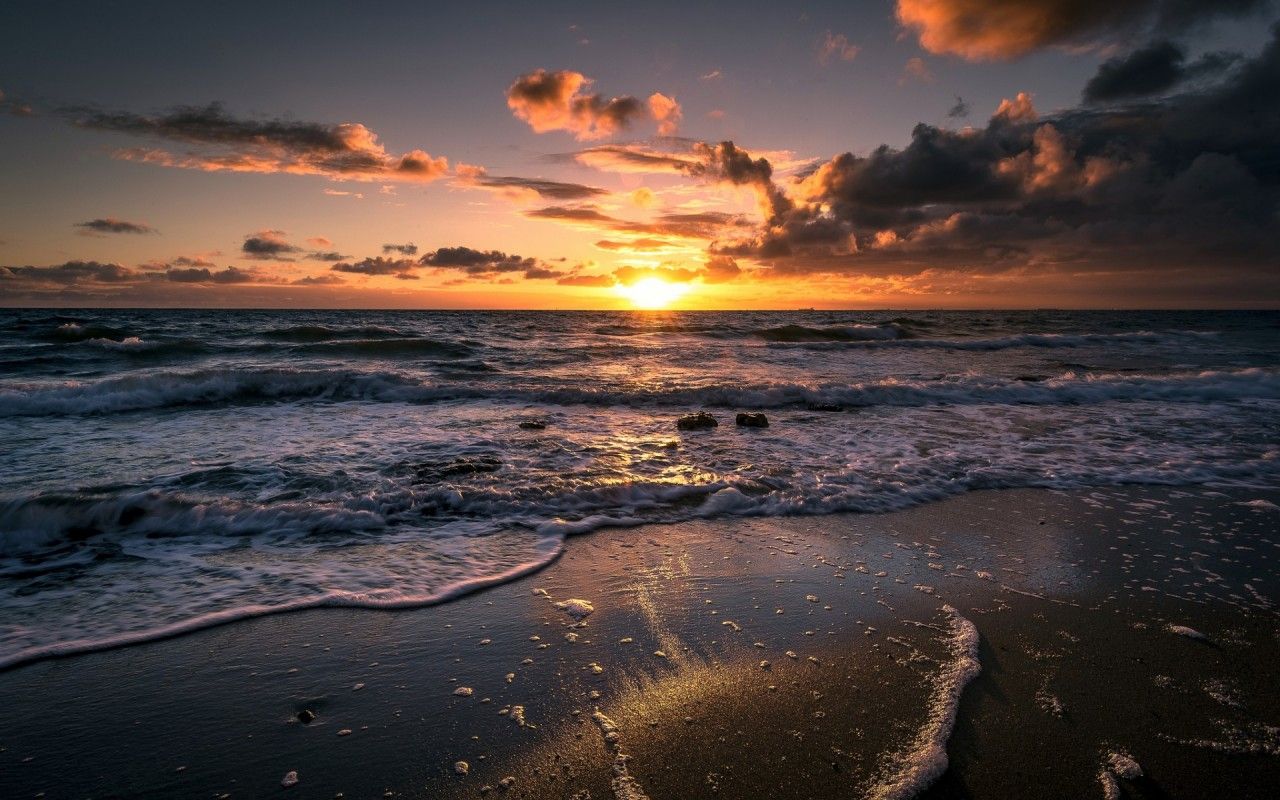  Sonnenuntergang Hintergrundbild 1280x800. Ozean Schaum Wellen Große Sonnenaufgang Hintergrundbilder. Ozean Schaum Wellen Große Sonnenaufgang Frei Fotos