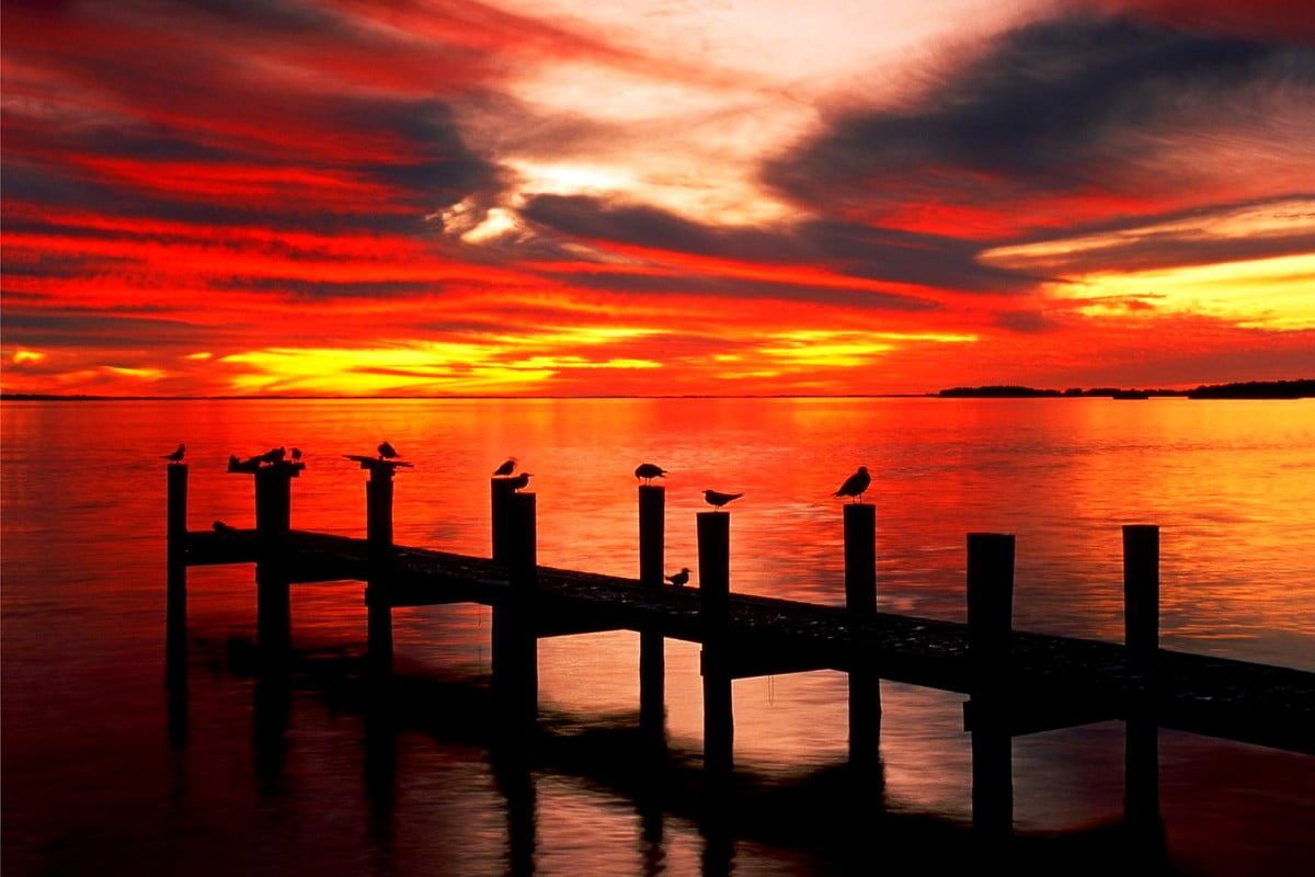  Sonnenuntergang Hintergrundbild 1200x800. Hintergrundbild Sonnenuntergang, Seebrücke, Horizont. Download beste freie Hintergrundbilder
