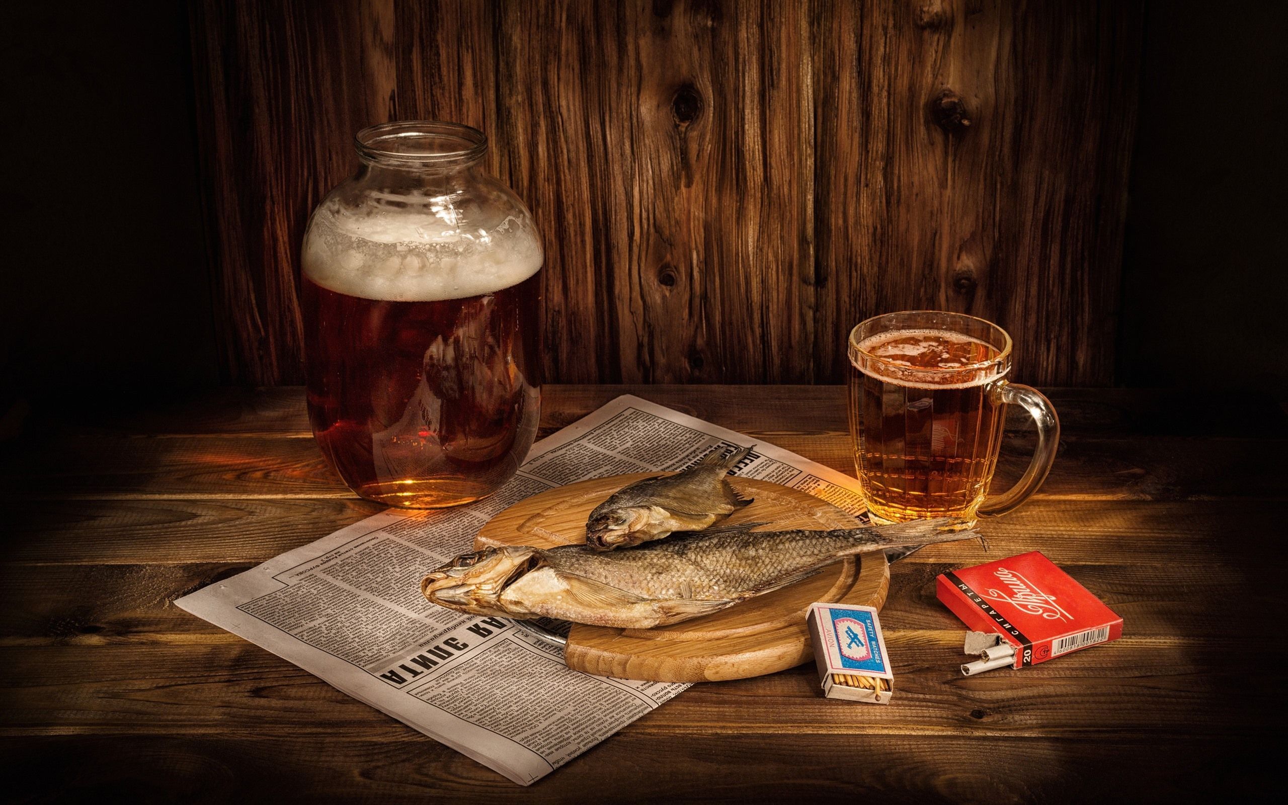  Bier Hintergrundbild 2560x1600. Bier, trockener Fisch, Zigarette, Streichholz 2560x1600 HD Hintergrundbilder, HD, Bild