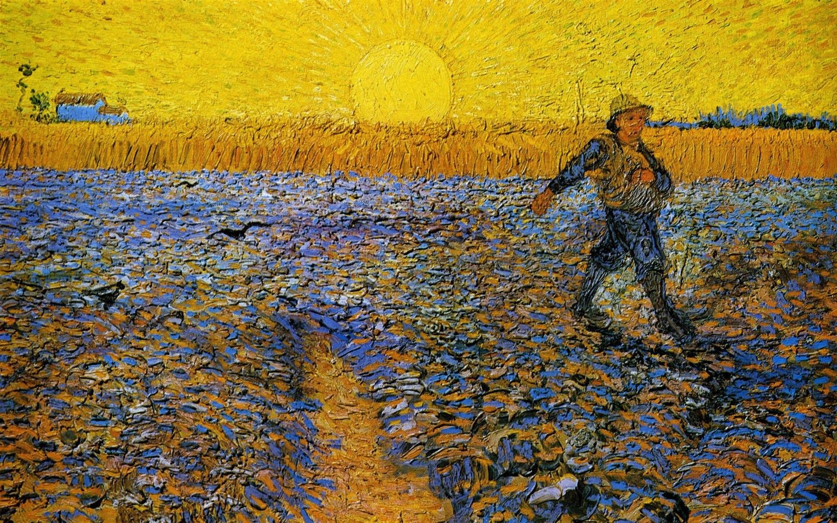 Vincent Van Gogh Hintergrundbild 1680x1050. 1680x1050 vincent van gogh sower painting sun classic art wallpaper JPG 827 kB Gallery HD Wallpaper