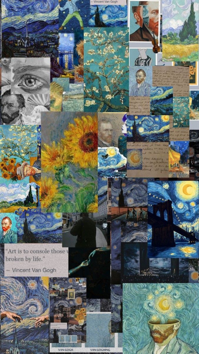 Vincent Van Gogh Hintergrundbild 676x1200. Wallpaper Van Gogh. Van gogh wallpaper, Van gogh art, Starry night van gogh