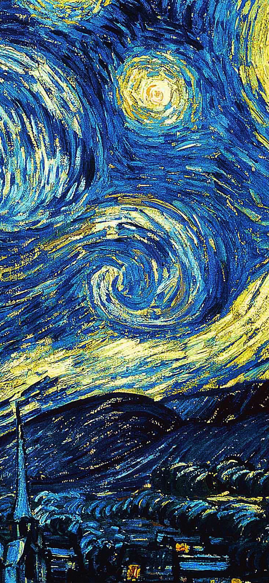 Vincent Van Gogh Hintergrundbild 1125x2436. Starry Night Van Gogh Wallpaper