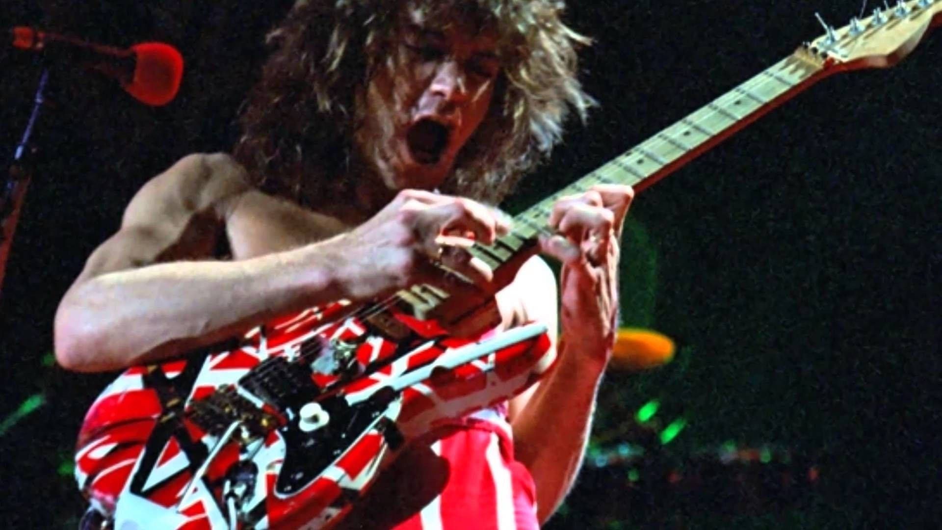 Eddie Van Halen Hintergrundbild 1920x1080. Download Eddie Van Halen Close Up Guitar Strum Wallpaper