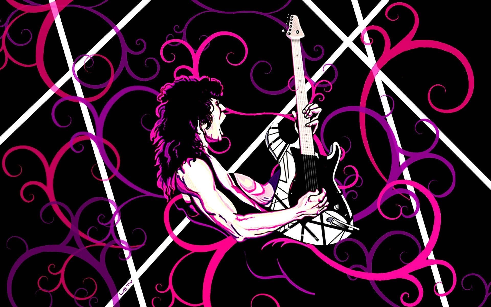 Eddie Van Halen Hintergrundbild 1920x1200. Eddie Van Halen Art Wallpaper Free Eddie Van Halen Art Background