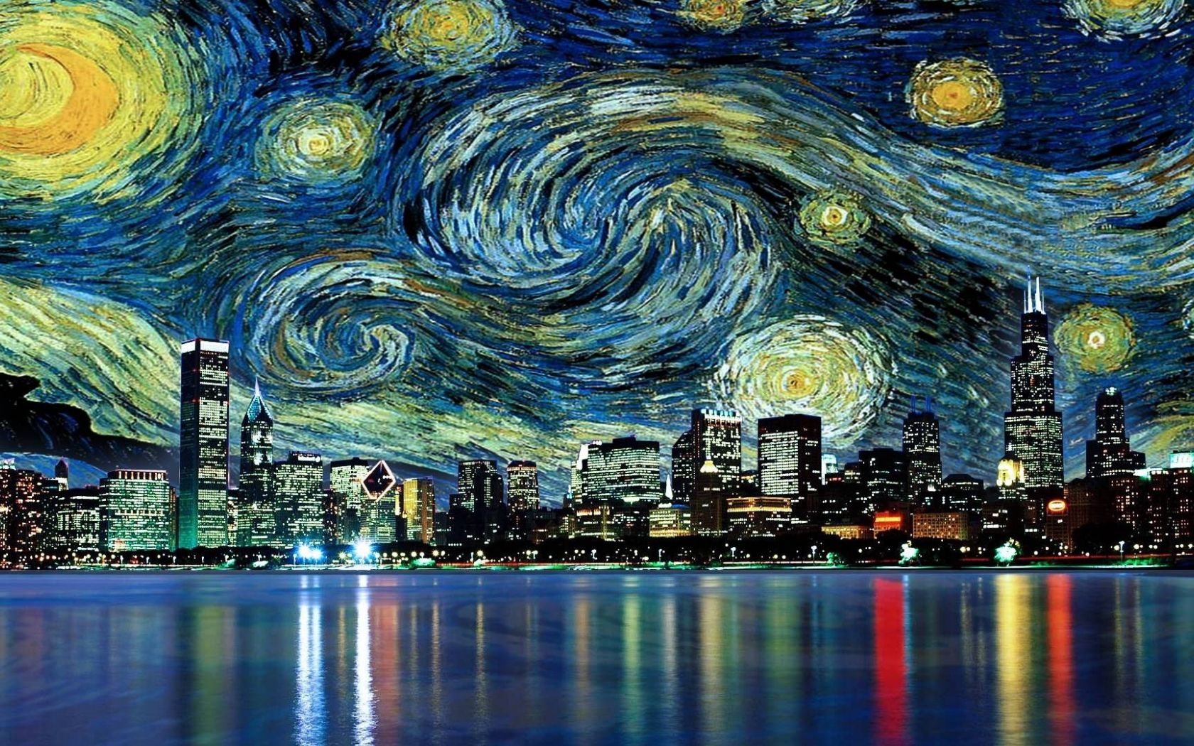 Vincent Van Gogh Hintergrundbild 1680x1050. The Starry Night Wallpaper