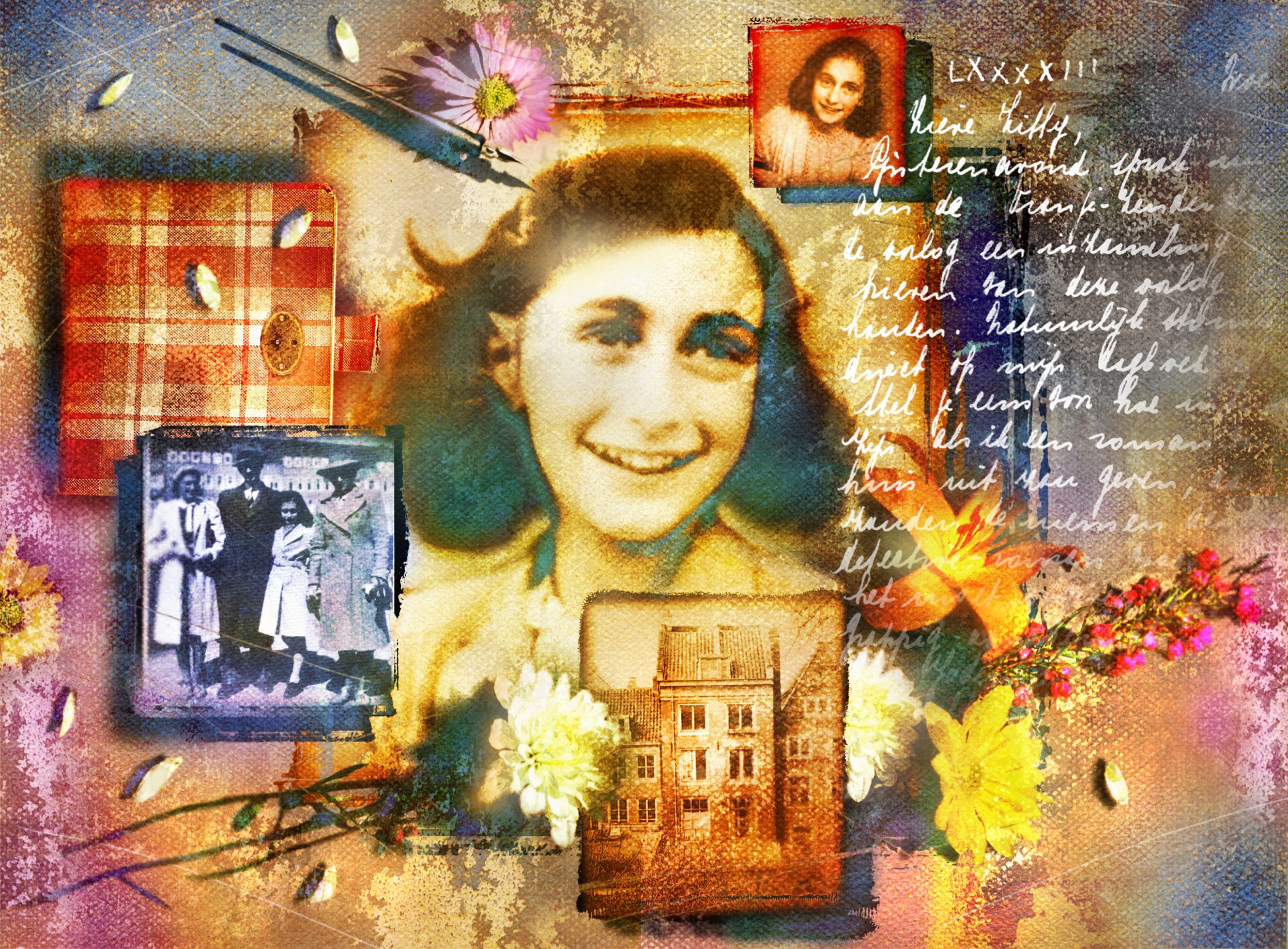  Anne Frank Hintergrundbild 2660x1960. Anne Frank collage-love all the image of her life. Anne frank, Beautiful image, Artwork