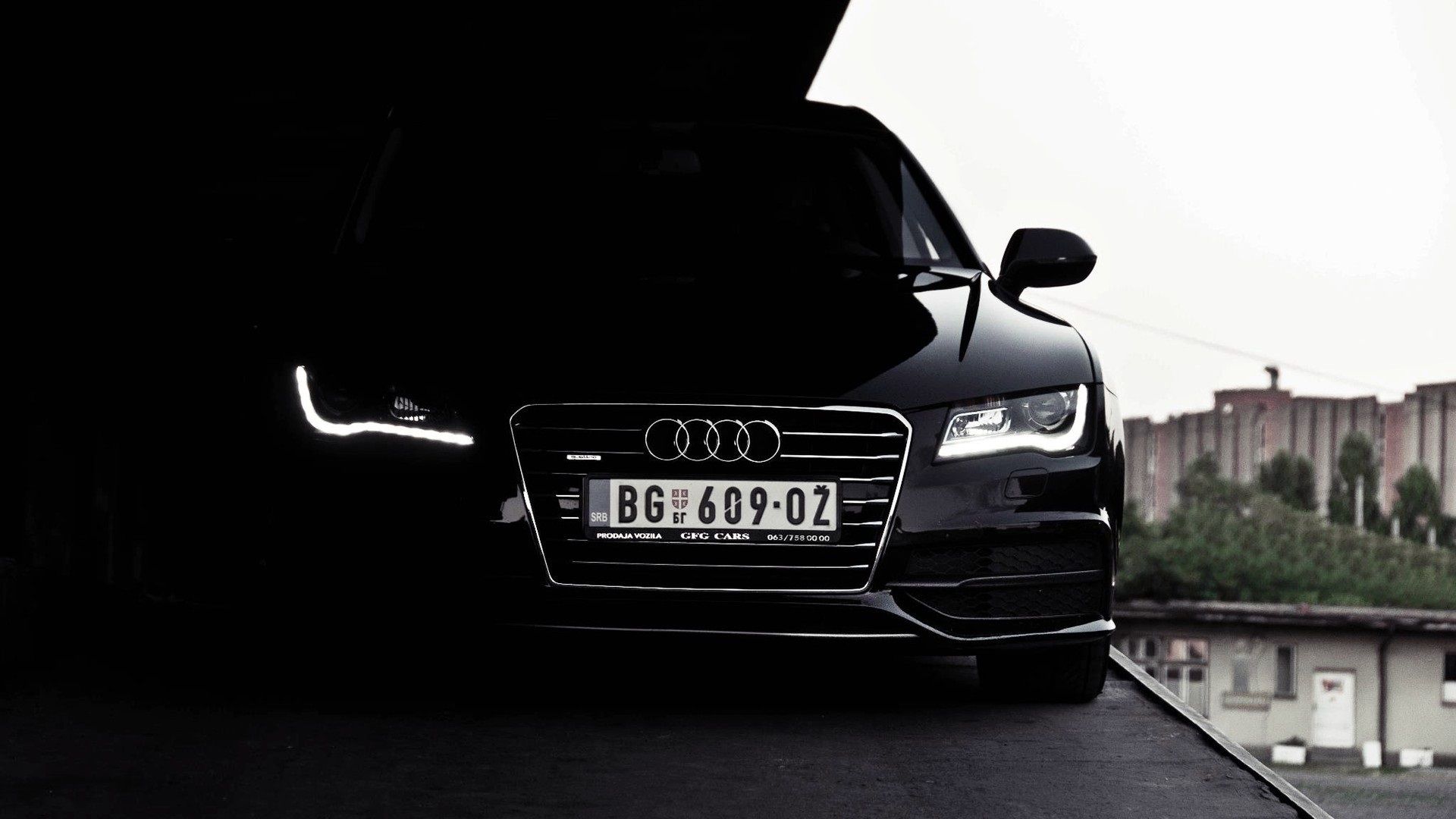 Audi Hintergrundbild 1920x1080. Audi schwarzes Auto Vorderansicht 1920x1080 Full HD 2K Hintergrundbilder, HD, Bild