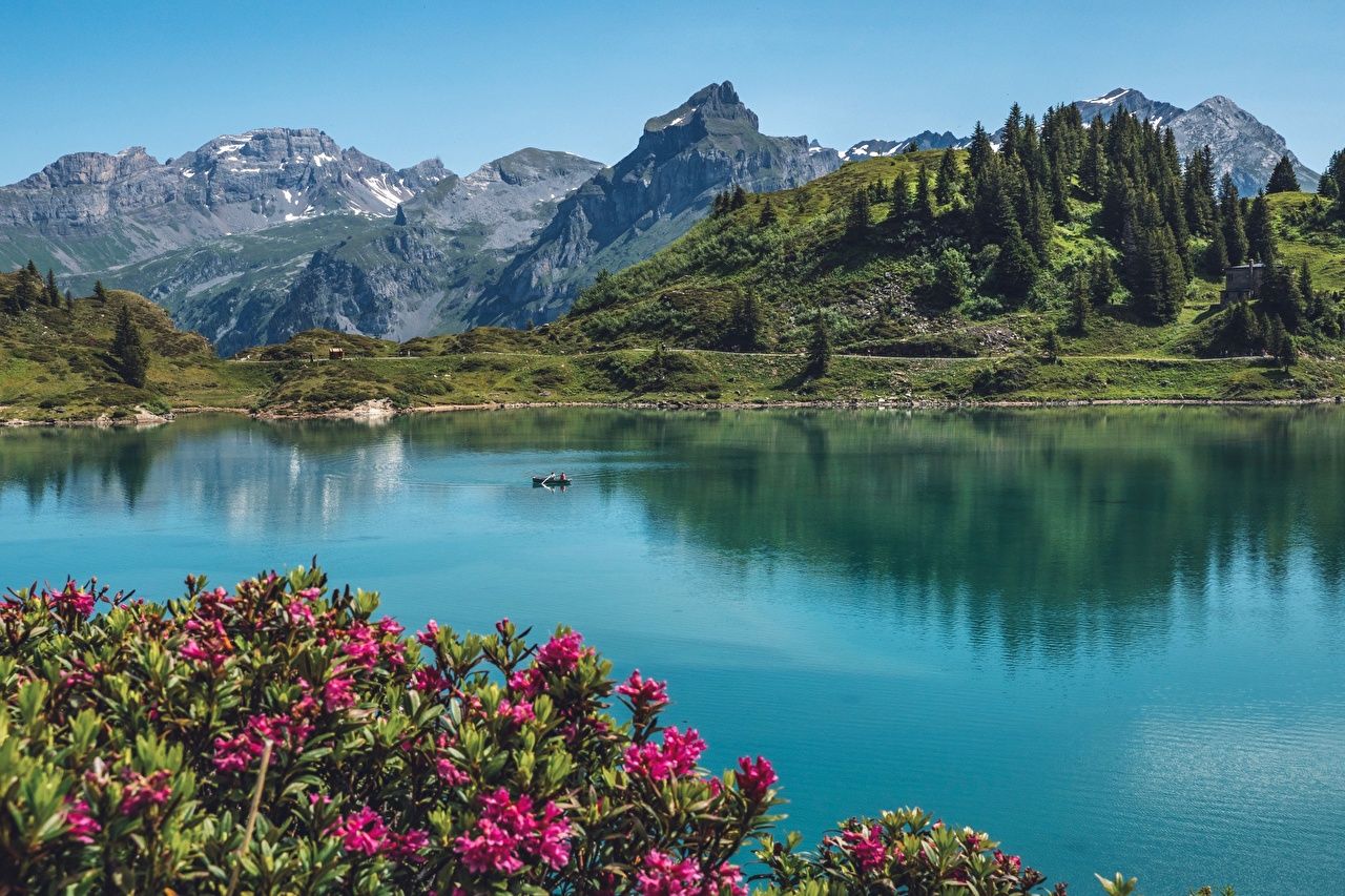  Bildschirm Hintergrundbild 1280x853. Desktop Hintergrundbilder Schweiz Berg Natur See