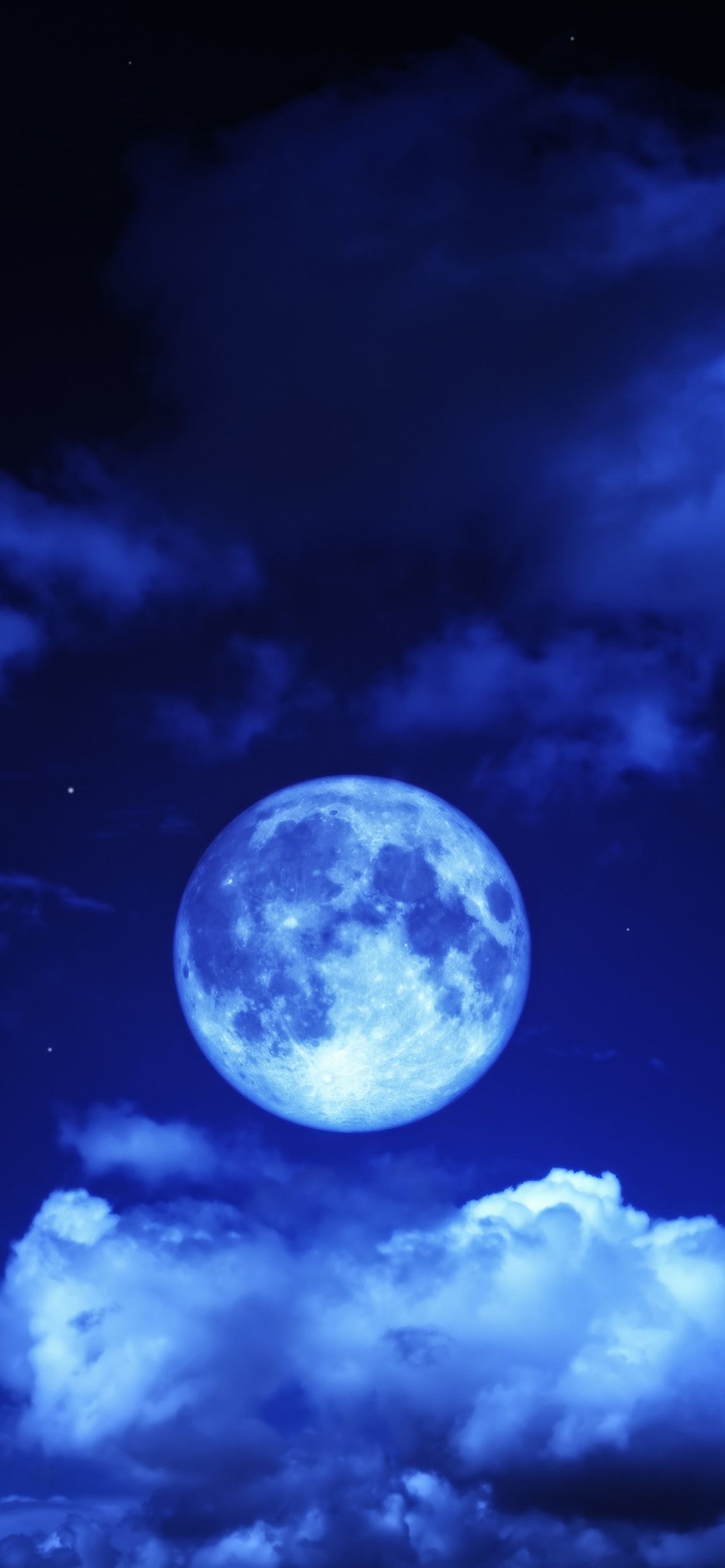  Blaue Hintergrundbild 1242x2688. Mond, Himmel, Wolken, Blau, Nacht 1242x2688 IPhone 11 Pro XS Max Hintergrundbilder, HD, Bild