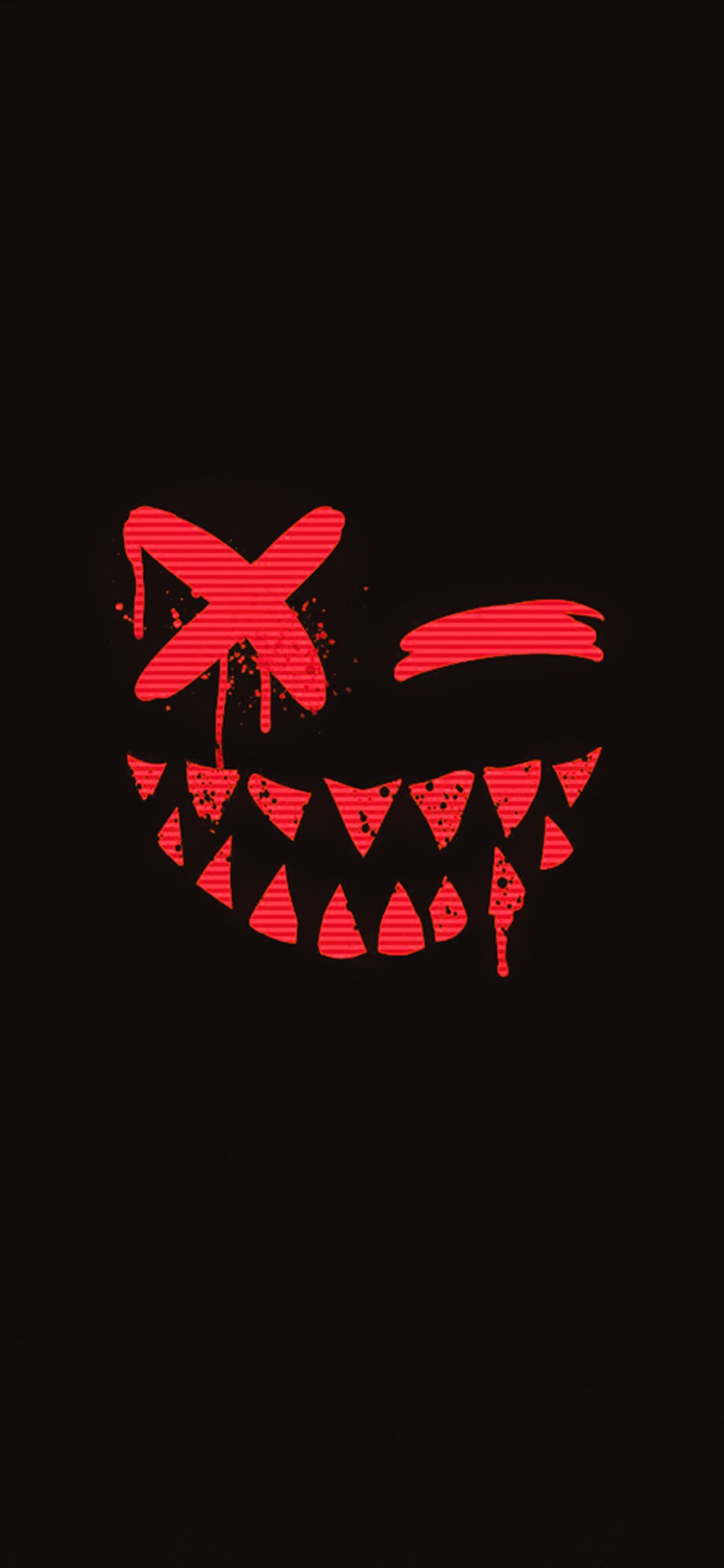 Horror Hintergrundbild 1125x2436. iPhone X wallpaper. art smile dark horror face simple