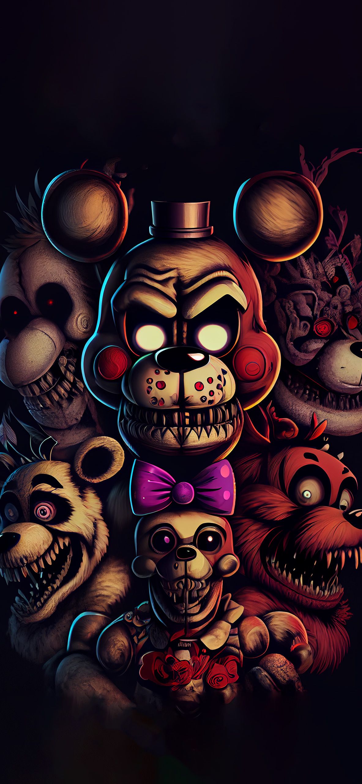 Horror Hintergrundbild 1183x2560. Scary FNaF Wallpaper Nights at Freddy's Wallpaper iPhone