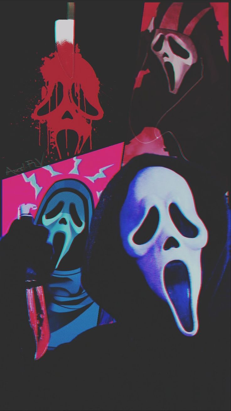 Horror Hintergrundbild 736x1308. Scream. Scary wallpaper, Horror artwork, Halloween wallpaper iphone background