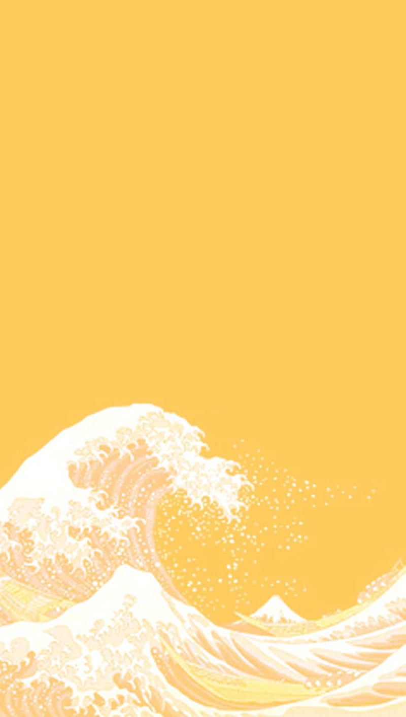Yellow Hintergrundbild 800x1414. Yellow ocean, aesthetic, HD phone wallpaper