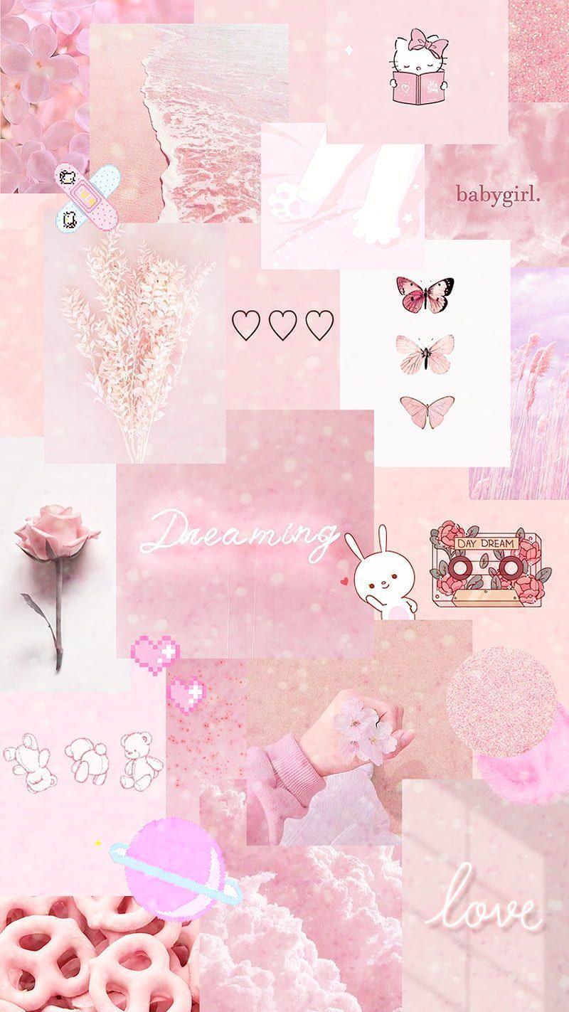  Rosa Hintergrundbild 800x1423. Pink aesthetic, clouds, cute, glitter, hello kitty, pastel, soft, HD phone wallpaper