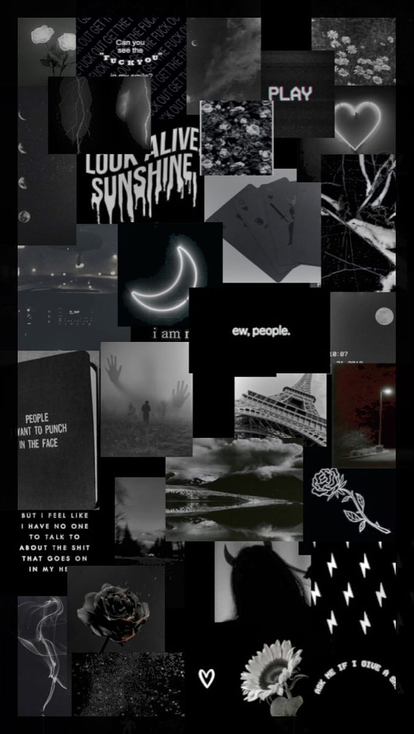 Black Hintergrundbild 850x1507. Love aesthetic black HD wallpaper