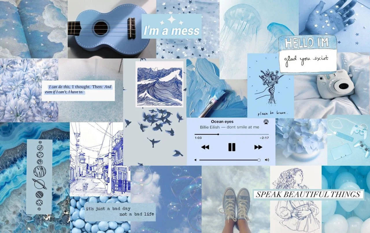 Blau Hintergrundbild 1280x806. Free Cute Pastel Blue Aesthetic Wallpaper Downloads, Cute Pastel Blue Aesthetic Wallpaper for FREE