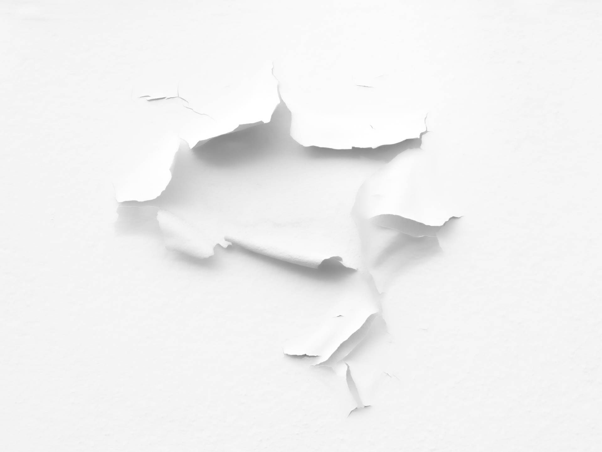 White Hintergrundbild 1920x1442. Download White Aesthetic Torn Wall Wallpaper
