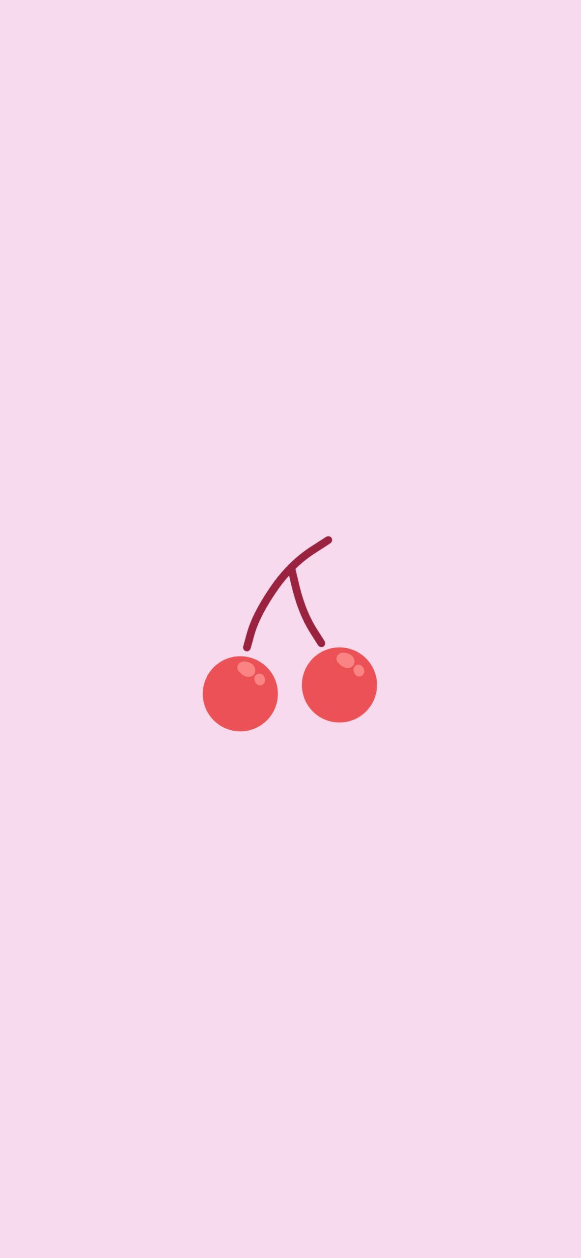  Pinke Hintergrundbild 1183x2560. Cherries Pink Wallpaper Aesthetic Wallpaper for iPhone