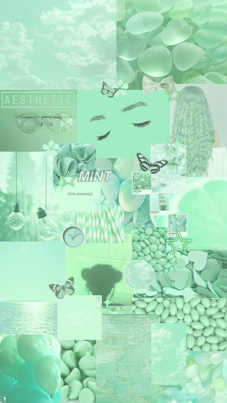 Green Hintergrundbild 764x1358. Mint/ Pastel Green Aesthetic Wallpaper