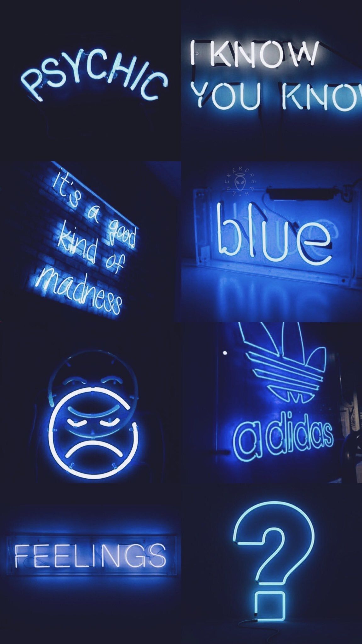 Blue Hintergrundbild 1150x2048. Neon Blue Aesthetic Wallpaper Free Neon Blue Aesthetic Background