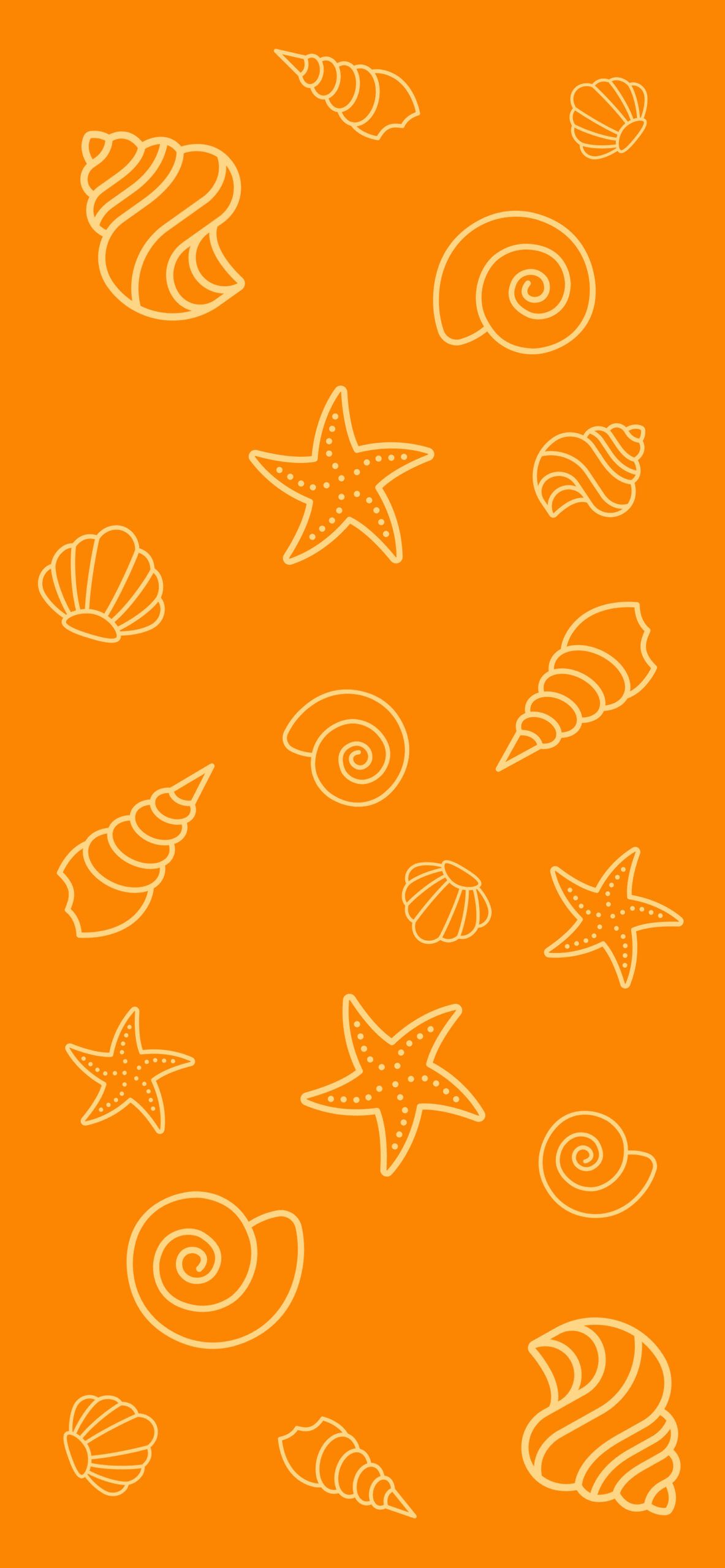 Orange Hintergrundbild 1183x2560. Shells Orange Aesthetic Wallpaper Summer Wallpaper for iPhone