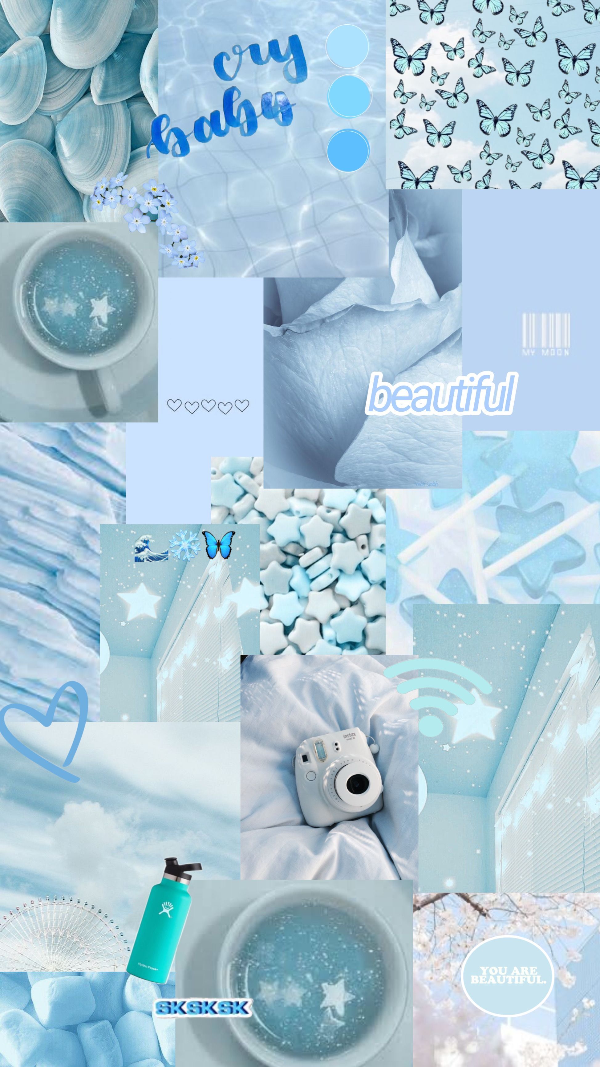 Blau Hintergrundbild 1948x3463. aesthetics blue. Schöne hintergrund bilder, Collage hintergrund, Hintergrund iphone