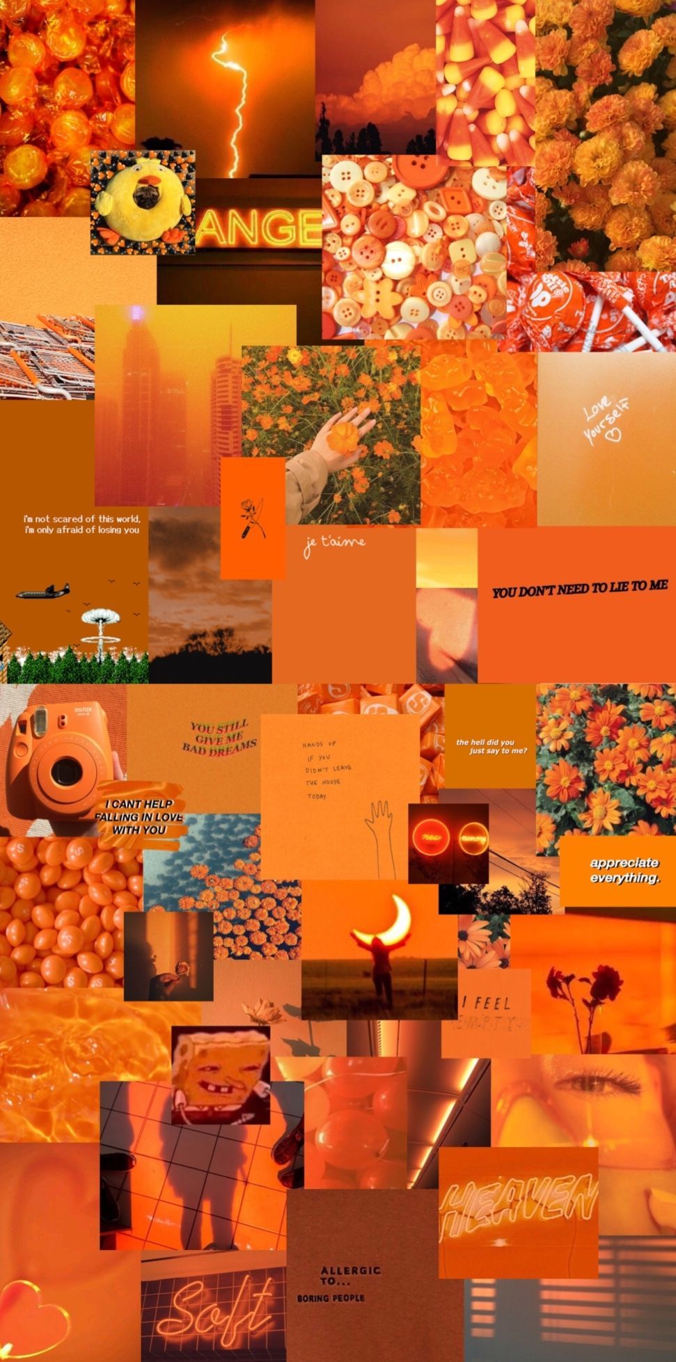 Orange Hintergrundbild 971x1957. wallpaper. Orange wallpaper, Orange aesthetic, Orange astetic wallpaper