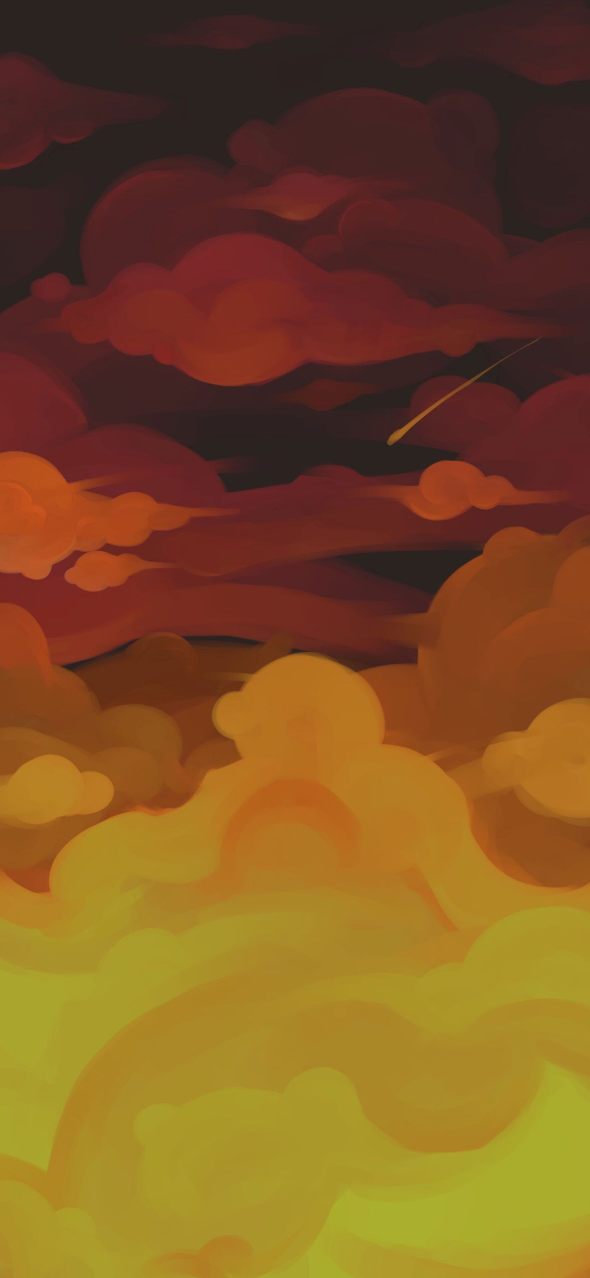 Orange Hintergrundbild 1183x2560. Aesthetic Clouds Orange Wallpaper Cloud Wallpaper for iPhone