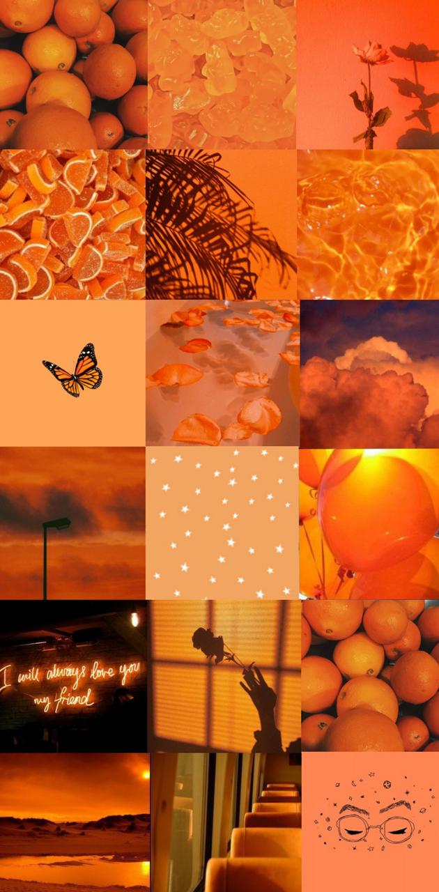 Orange Hintergrundbild 630x1280. Orange aesthetic wallpaper