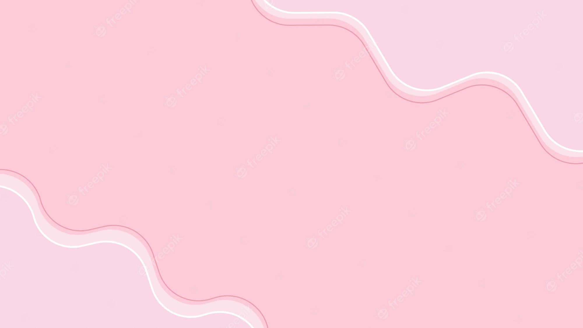  Rosa Hintergrundbild 2000x1125. Premium Vector. Aesthetic minimal cute pastel pink wallpaper illustration perfect for wallpaper backdrop postcard background banner