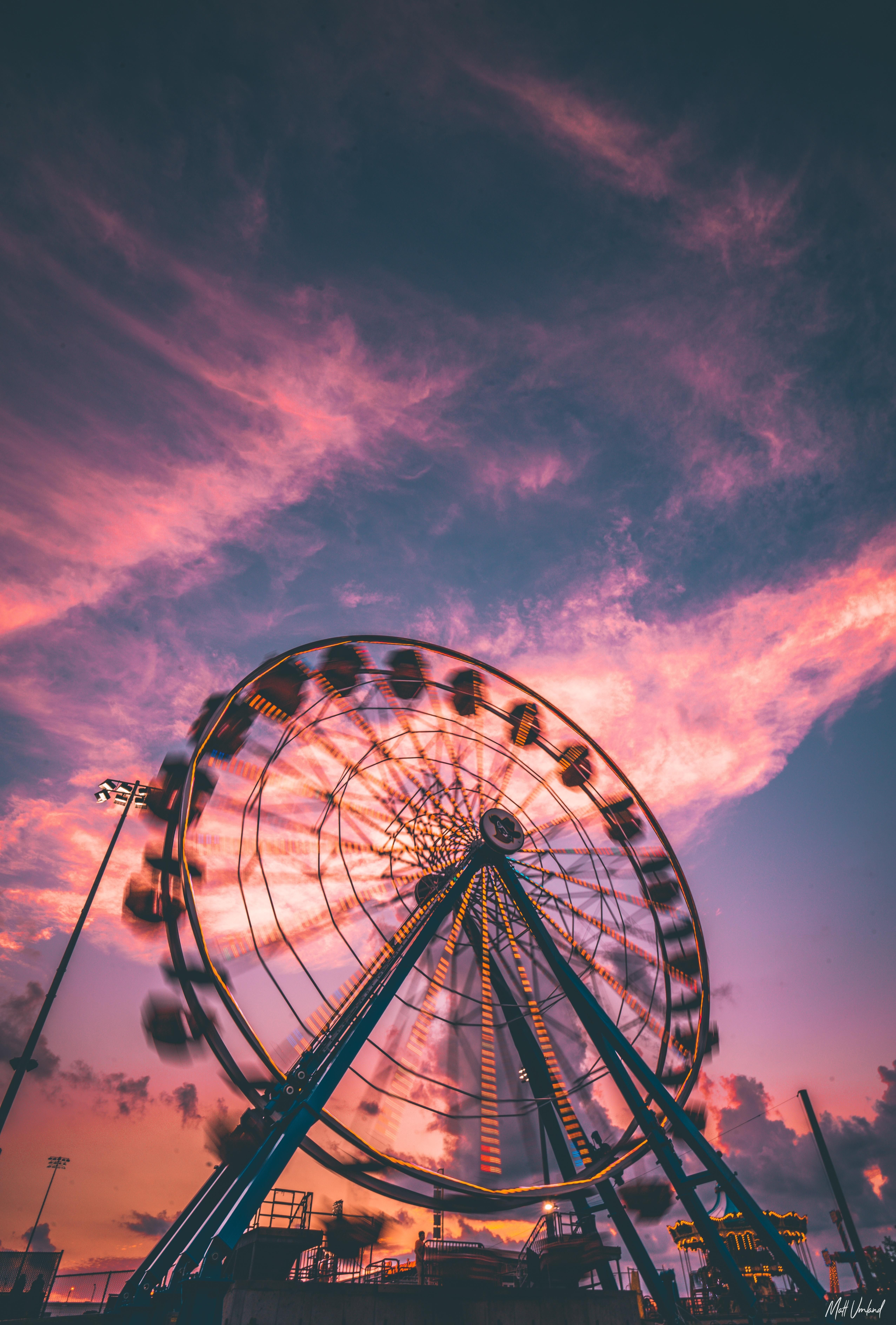  Karneval Hintergrundbild 5107x7552. ITAP of a ferris wheel at sunset. Dönme dolap, Soyut manzara, Lunapark