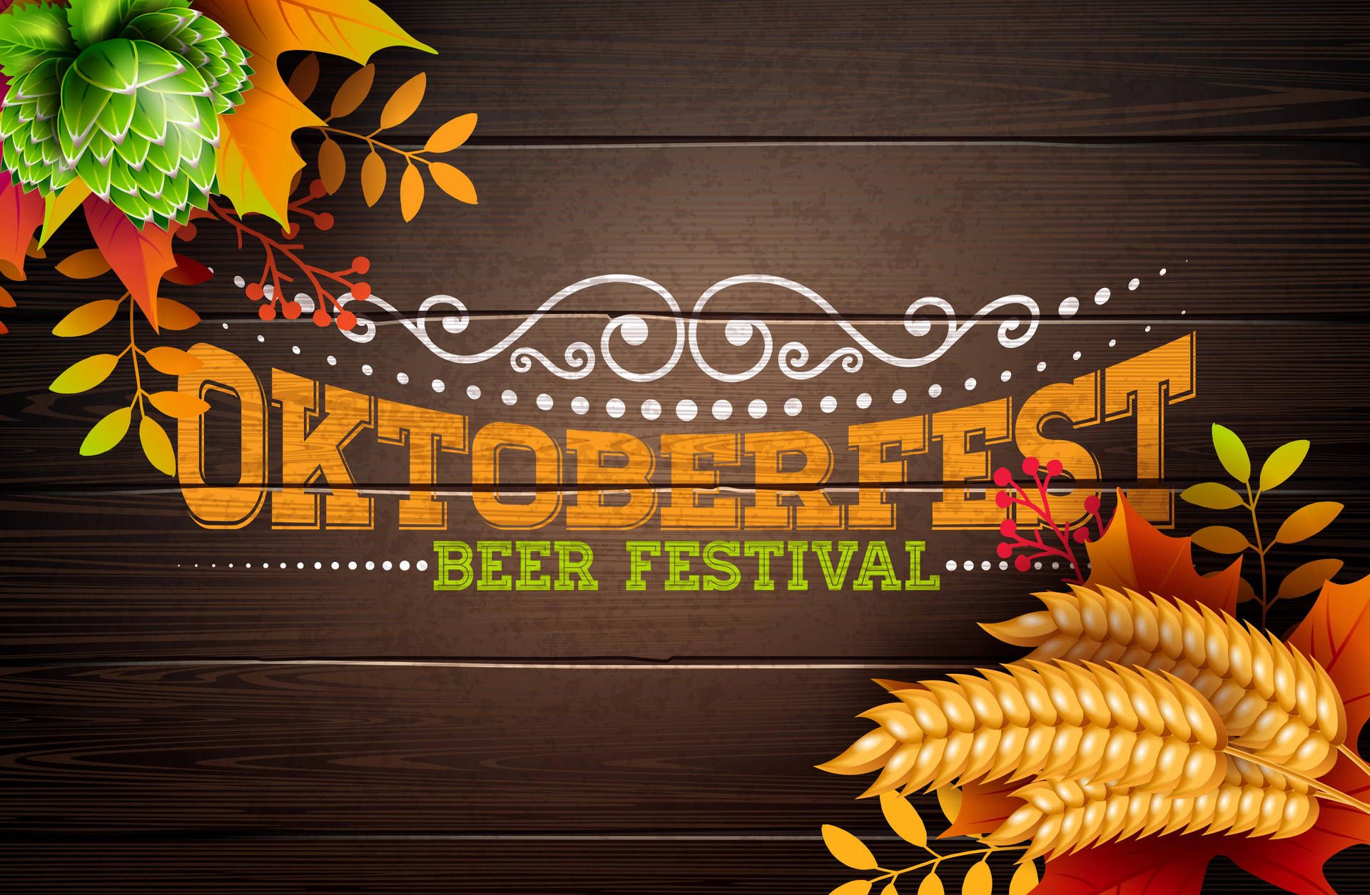  Oktoberfest Hintergrundbild 1920x1255. Download Oktoberfest Autumn Poster Wallpaper