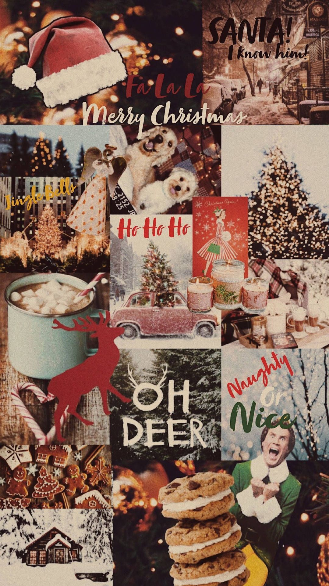 Weihnachten Hintergrundbild 1080x1920. Download Christmas Message iPhone Aesthetic Wallpaper