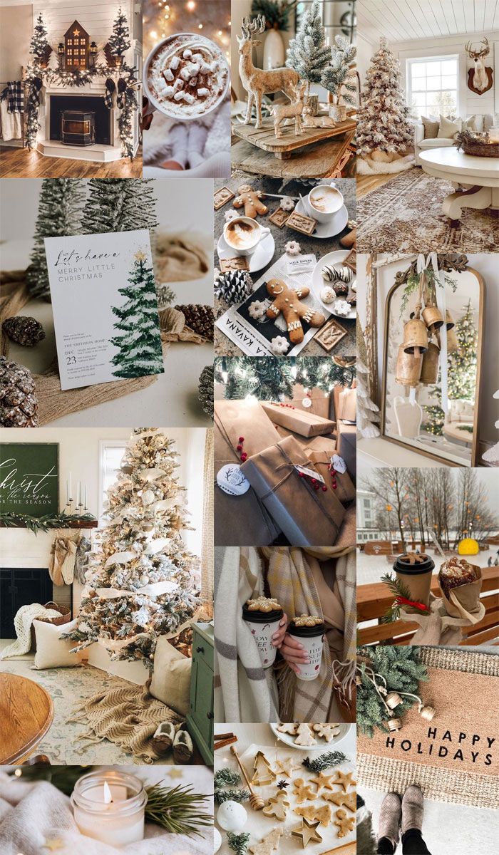 Weihnachten Hintergrundbild 700x1200. Christmas Collage Aesthetic Ideas : Nordic Aesthetic Collage