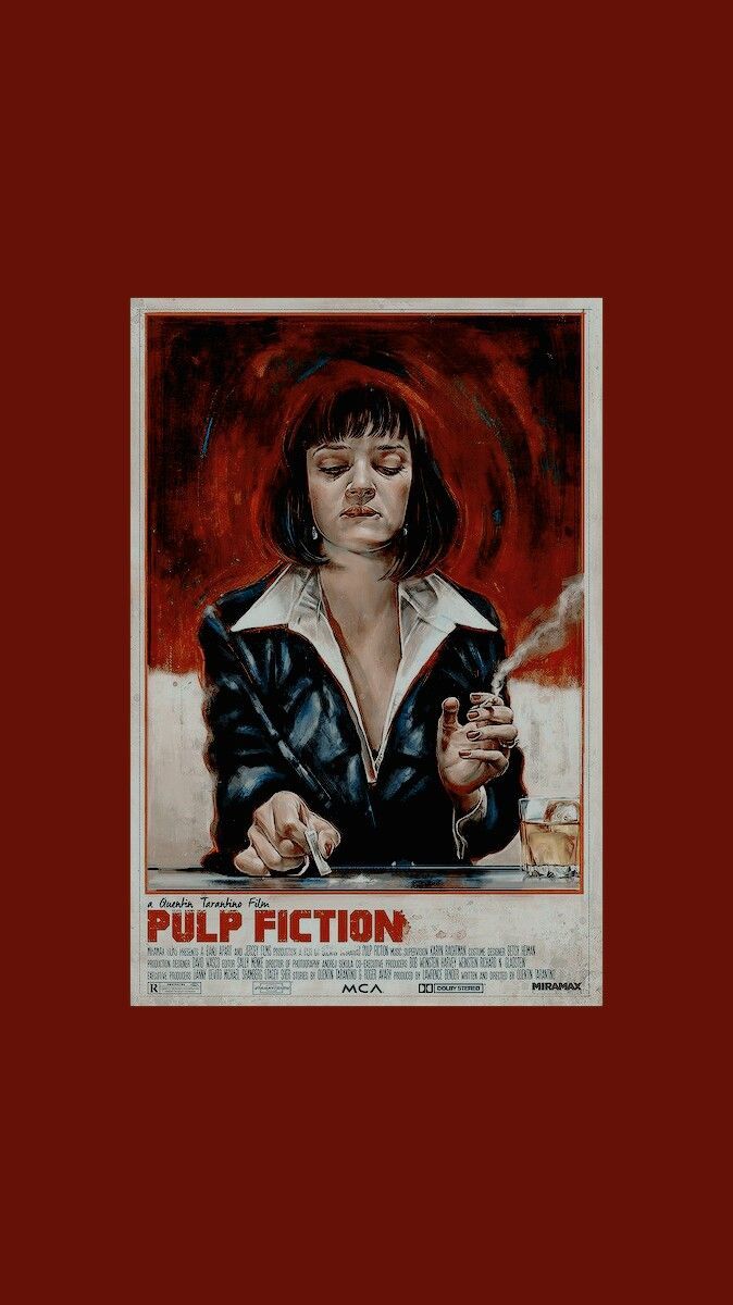 Pulp Fiction Hintergrundbild 674x1200. Pulp Fiction #wallpaper #papel de parede #art. Pulp fiction, Cartazes de filmes minimalistas, Wallpaper