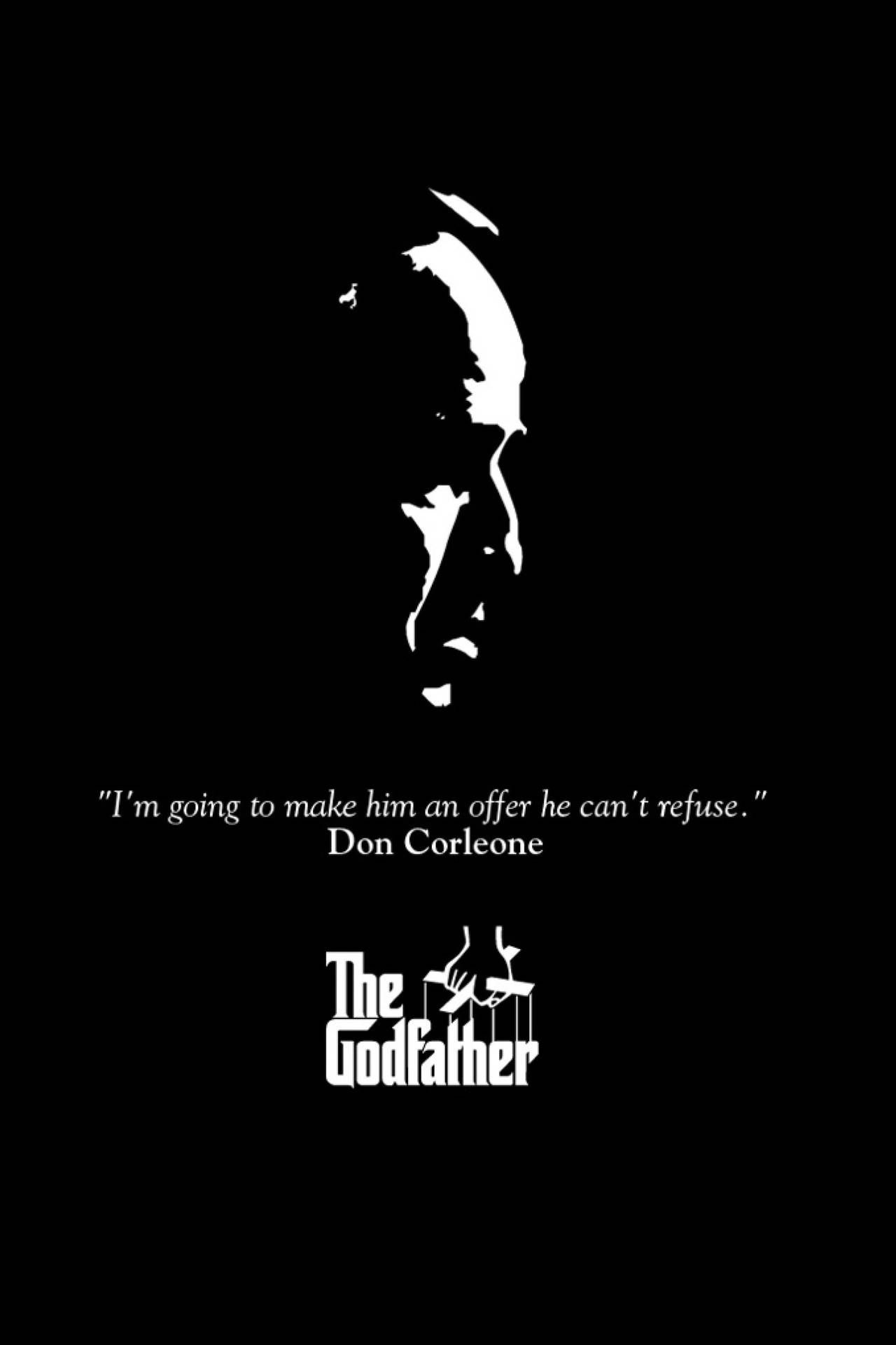 The Godfather Hintergrundbild 1280x1920. Download Quotation Mafia Film The Godfather Wallpaper