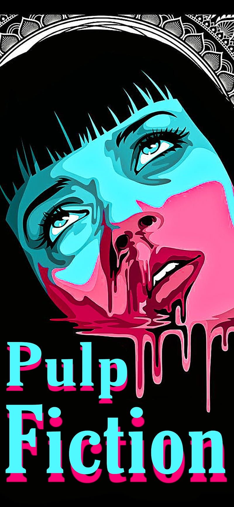 Pulp Fiction Hintergrundbild 800x1733. Mia wallace, colorful, mia wallace, pulp fiction, time, HD phone wallpaper