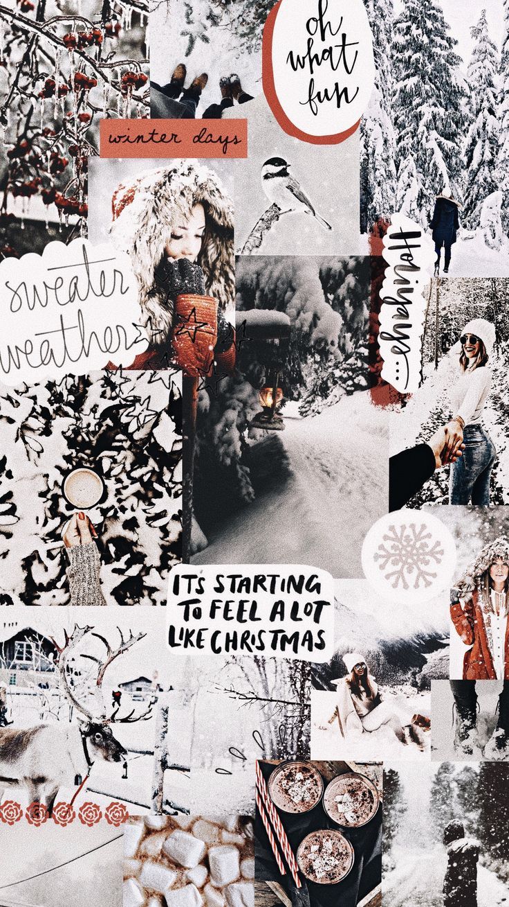 Winter Hintergrundbild 736x1309. winter #aesthetic #wallpaper #christmas #collage. Christmas wallpaper tumblr, Wallpaper iphone christmas, Winter wallpaper