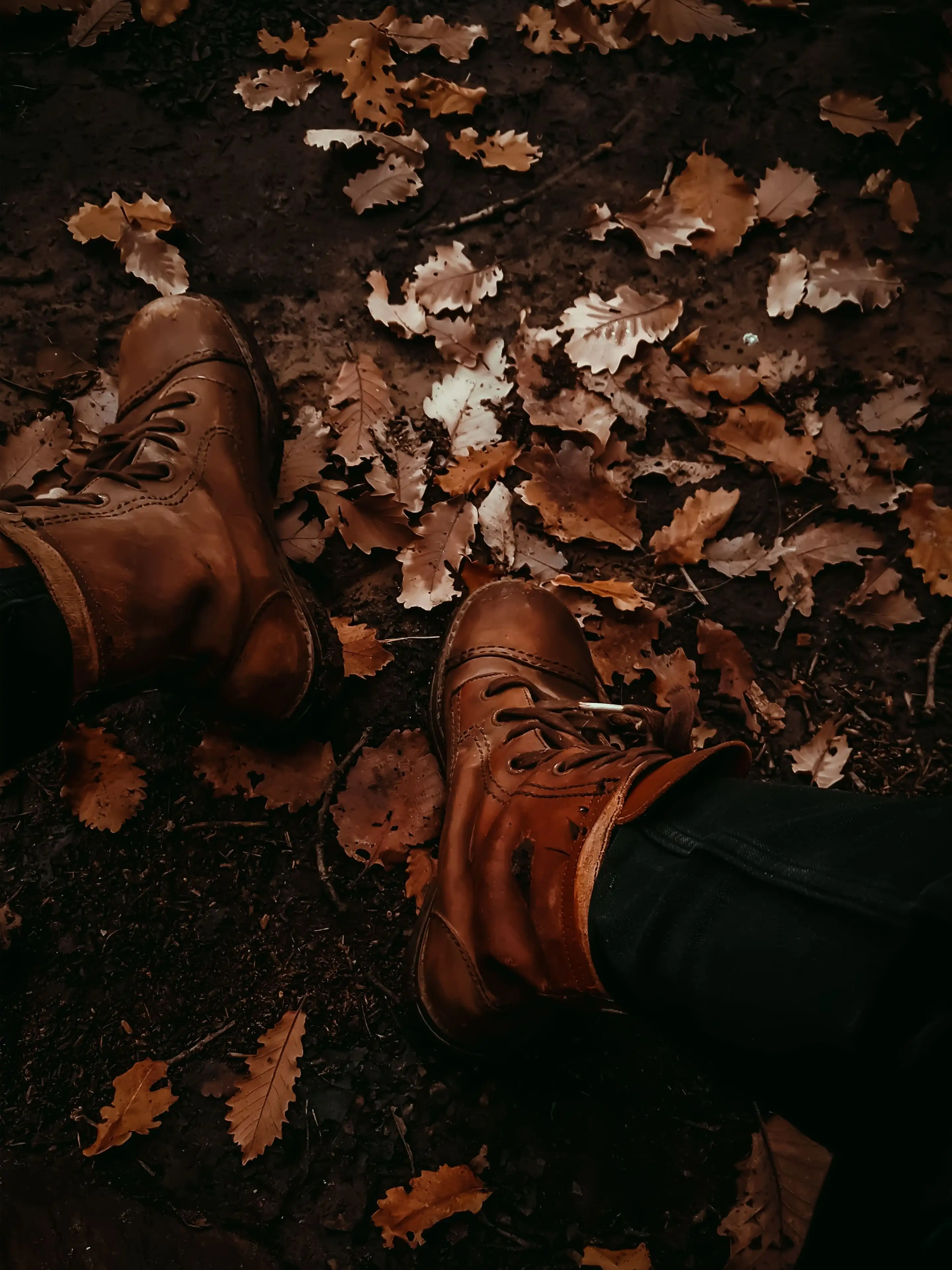 Herbst Hintergrundbild 2880x3840. Stiefel im Herbst Hintergrundbild