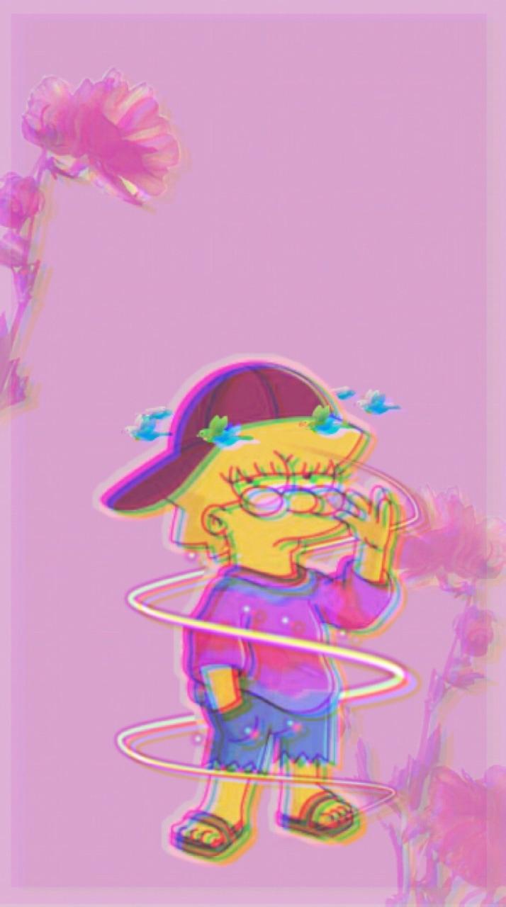  Die Simpsons Hintergrundbild 714x1280. Aesthetic Lisa Simpson Wallpaper